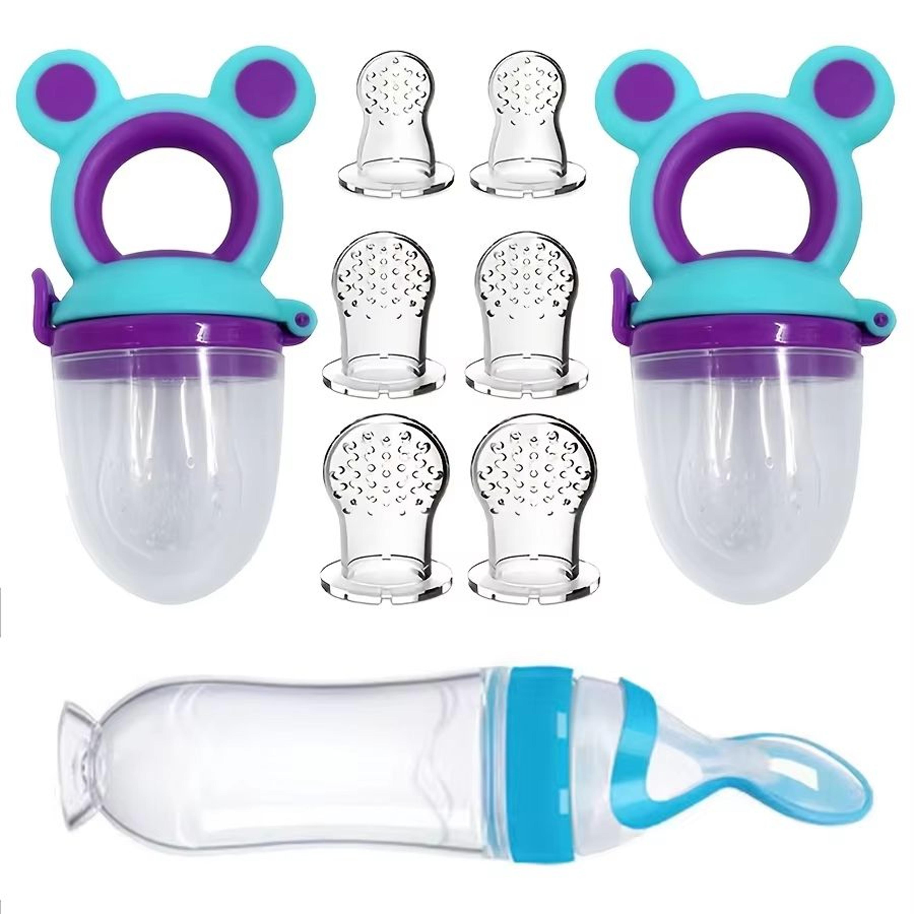 9Piece Baby Feeding Set With Silicone Feeding Bottle Spoon Fruit Feeders And 6 Nipples 6