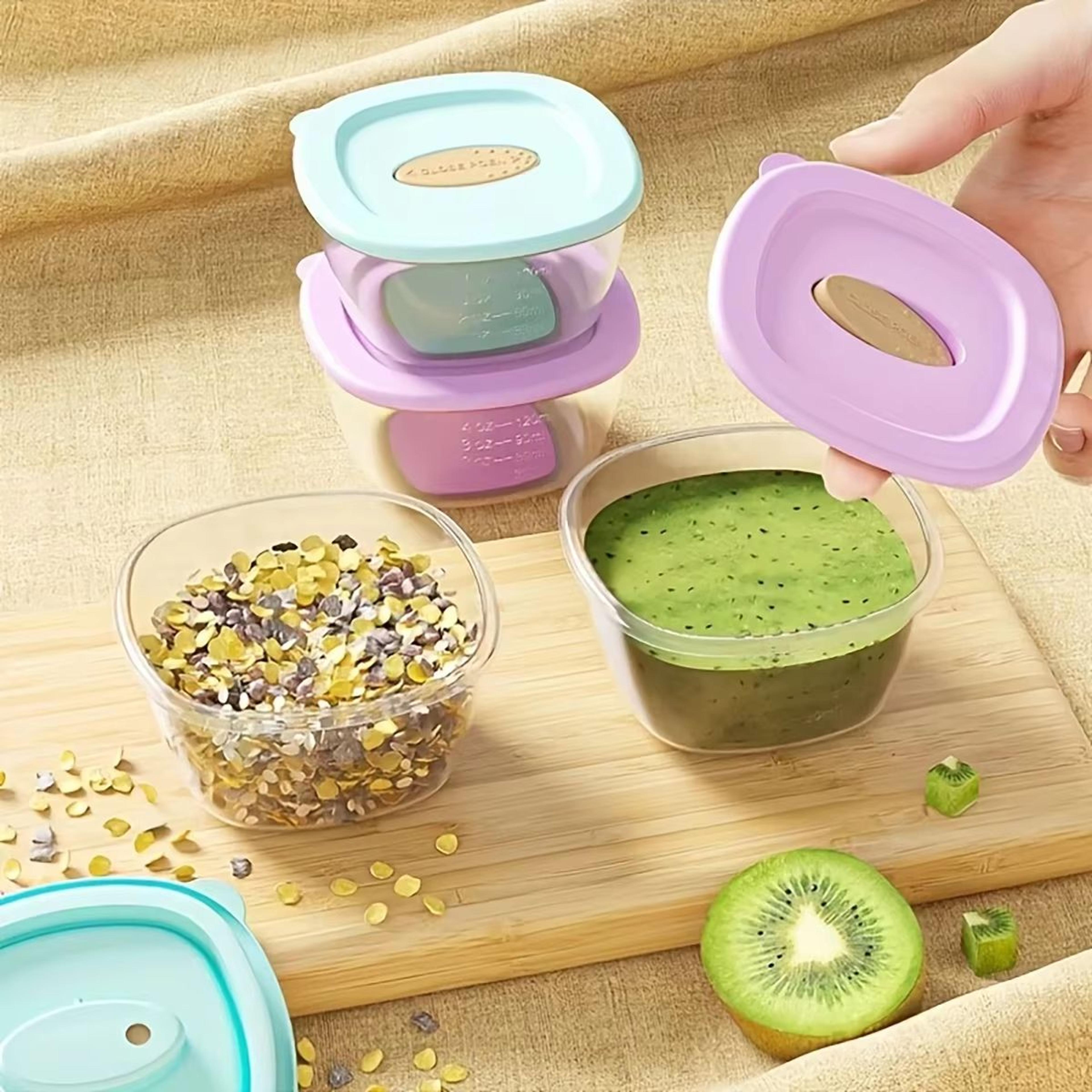 4Piece Reusable Square Food Storage Box Set With Airtight Lids 0