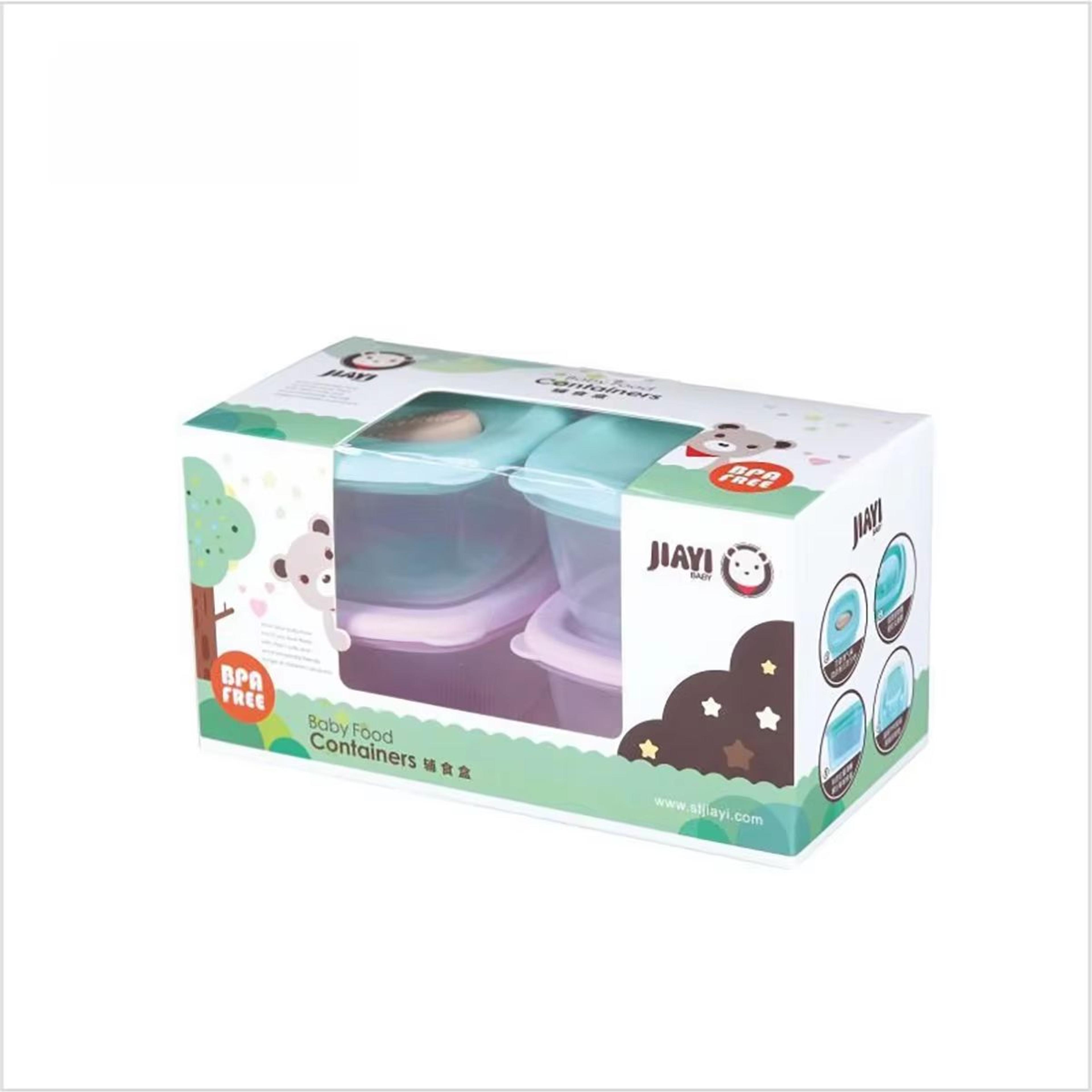 4Piece Reusable Square Food Storage Box Set With Airtight Lids 2
