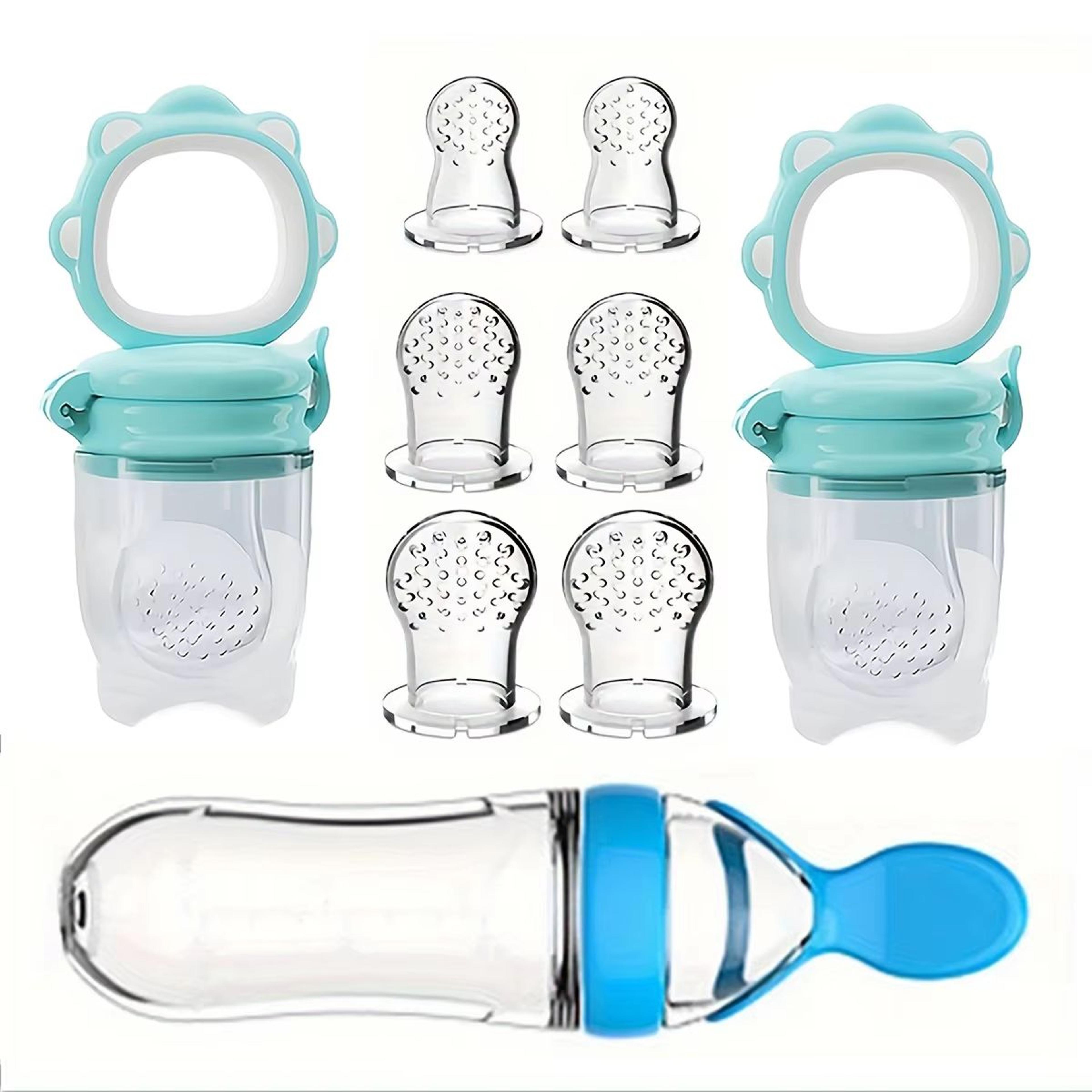 9Piece Baby Feeding Set With Silicone Bottle Spoon Suction Cup Fruit Feeders And Nipples 7