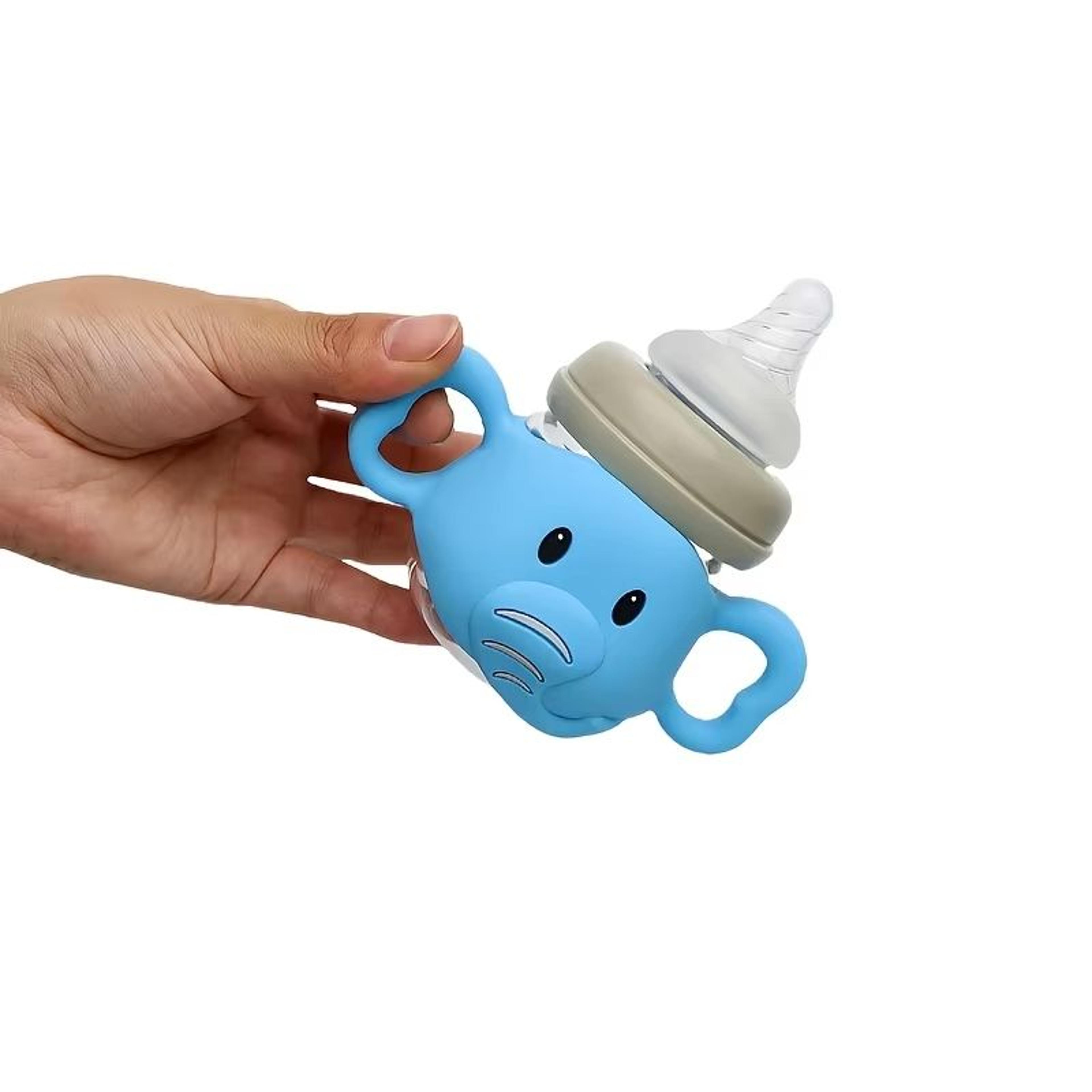Silicone Handle Sleeve For Baby Bottle  Soft Elastic Daily Use Feeding Accessory 3