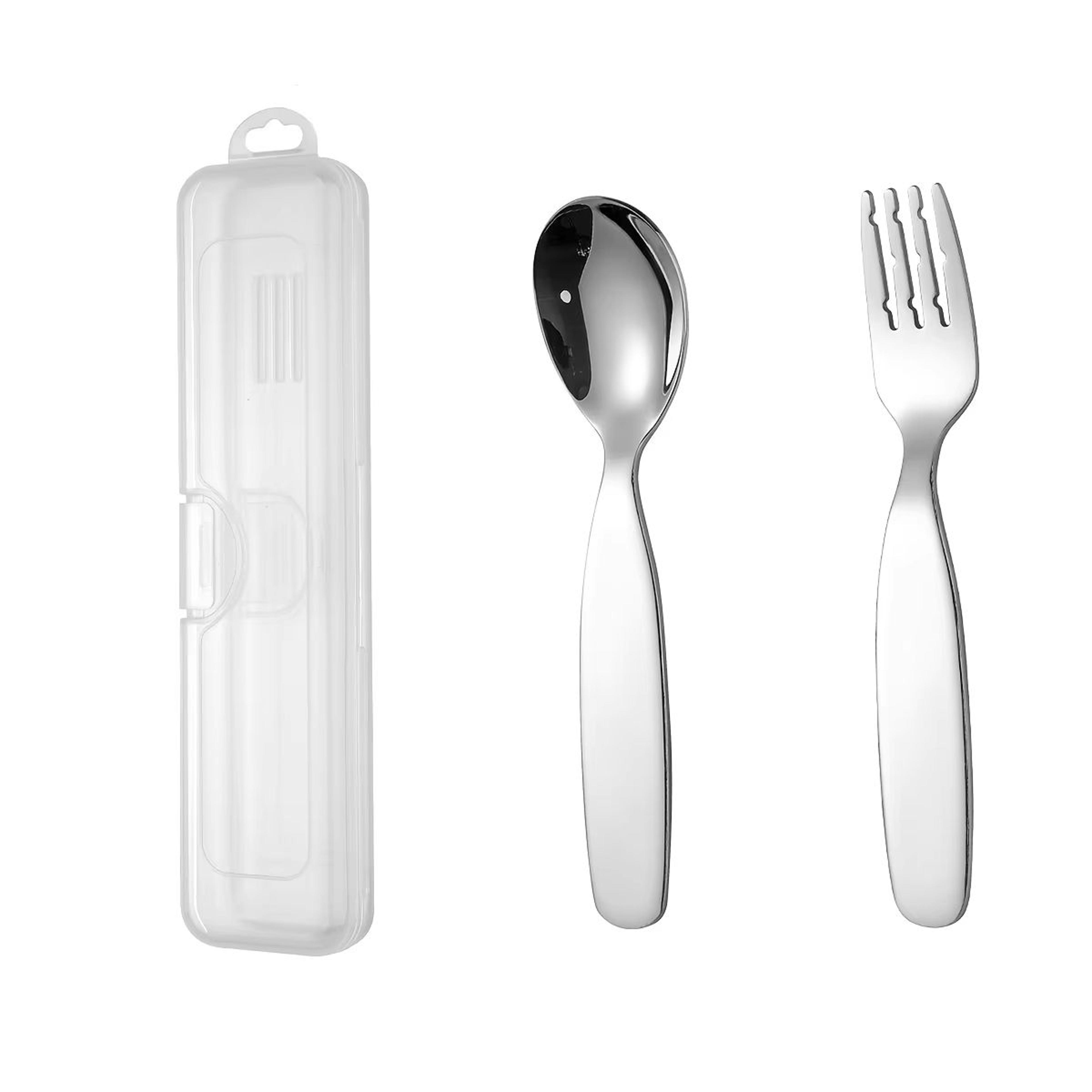 304 Stainless Steel Portable Cutlery Set With Case Vintage Outdoor Spoon And Fork 3pcs 9