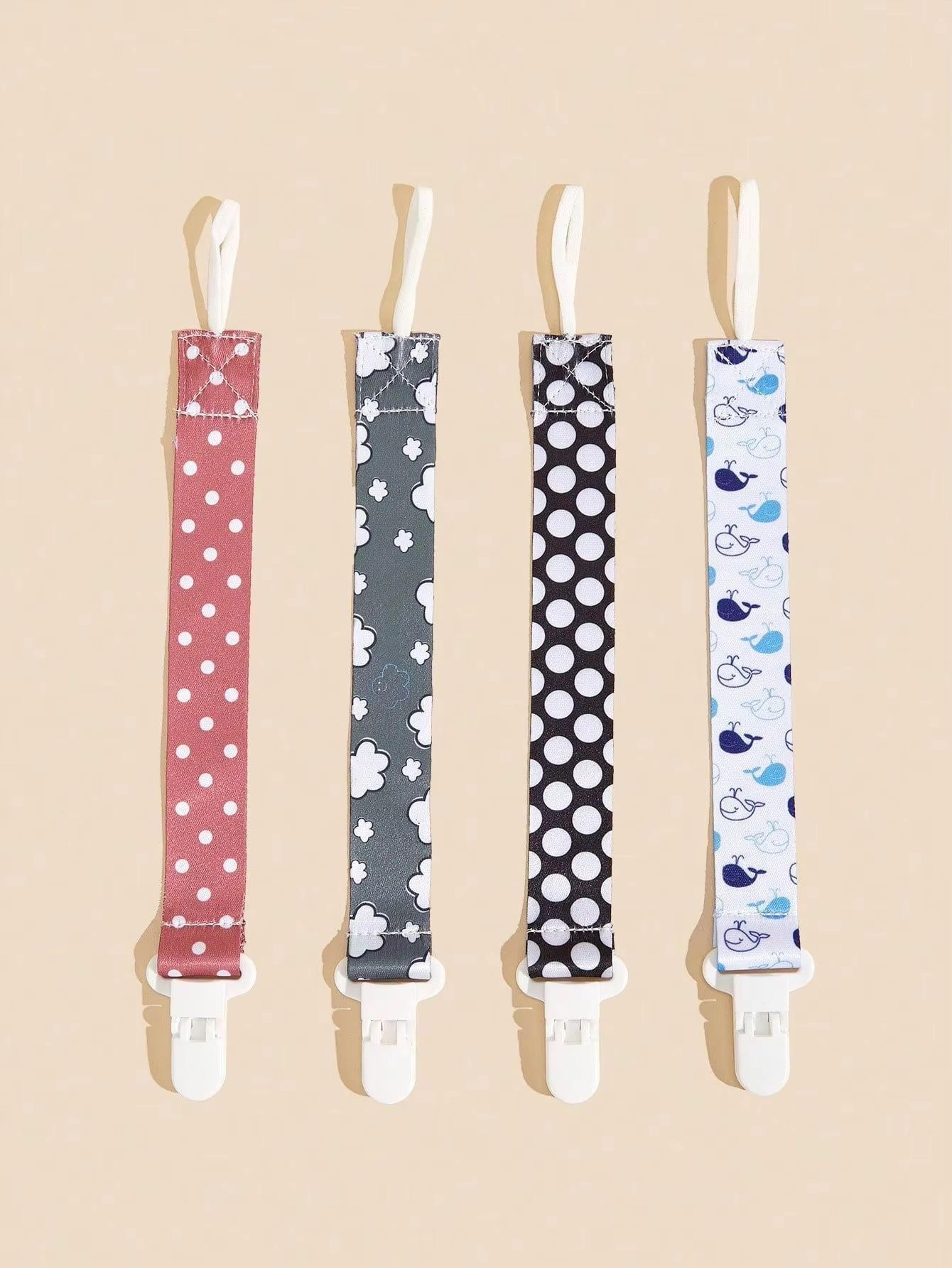 4Piece Baby Pacifier Holder Clips With Universal Soother Chains 1