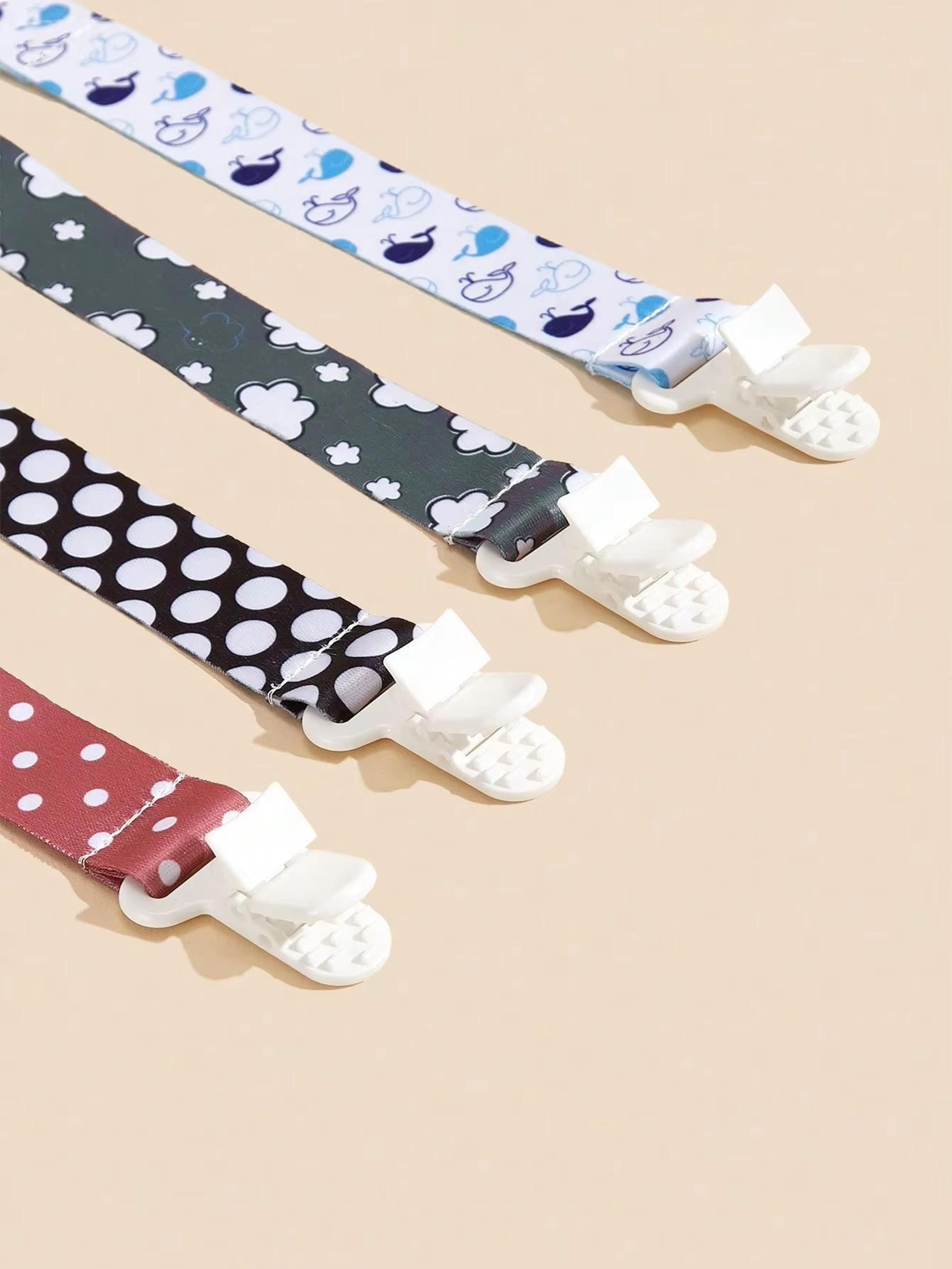 4Piece Baby Pacifier Holder Clips With Universal Soother Chains 3