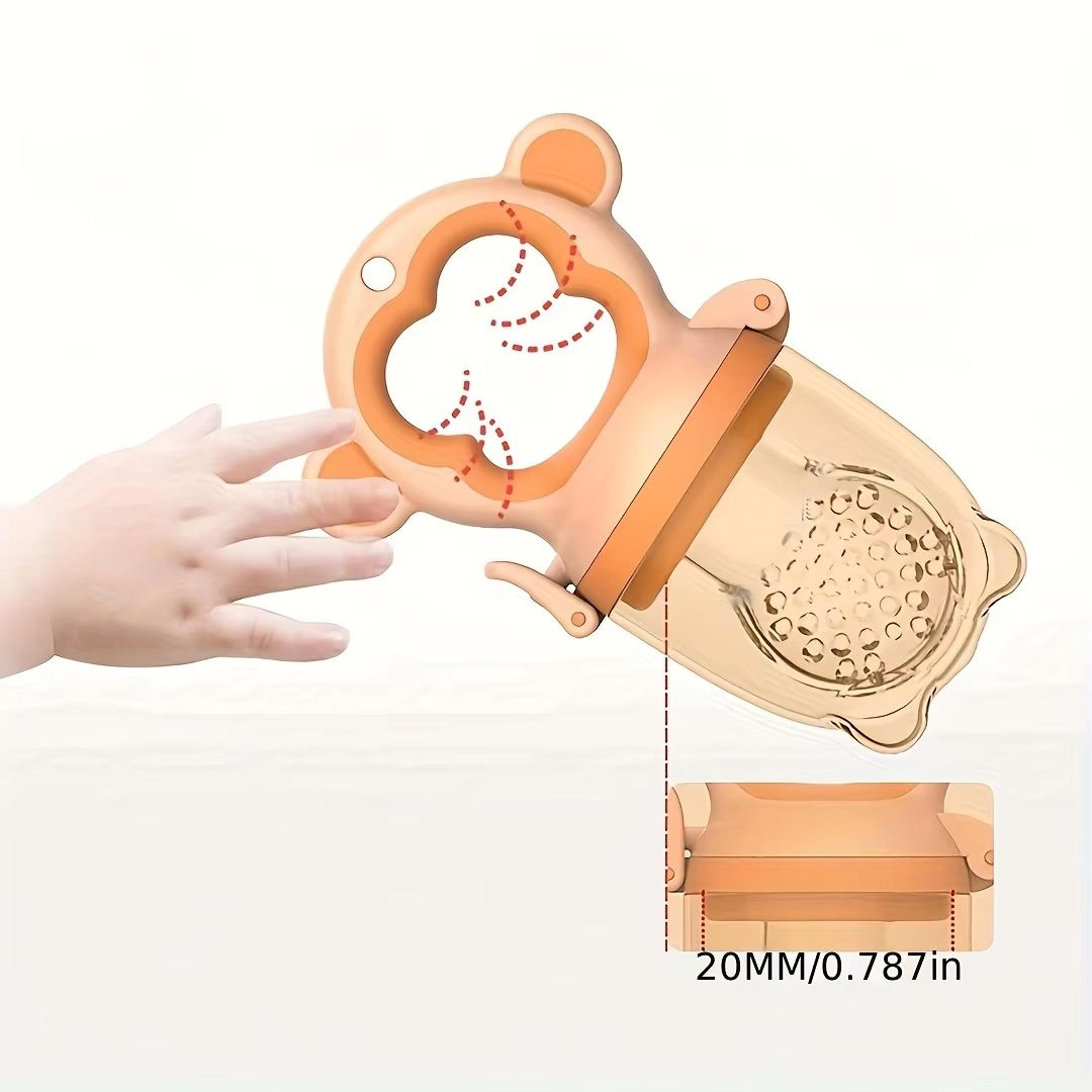 4Piece MonkeyShape Baby Fruit Feeder Set With EasyHandle Ring And 3 Silicone Mesh Bags SML 2