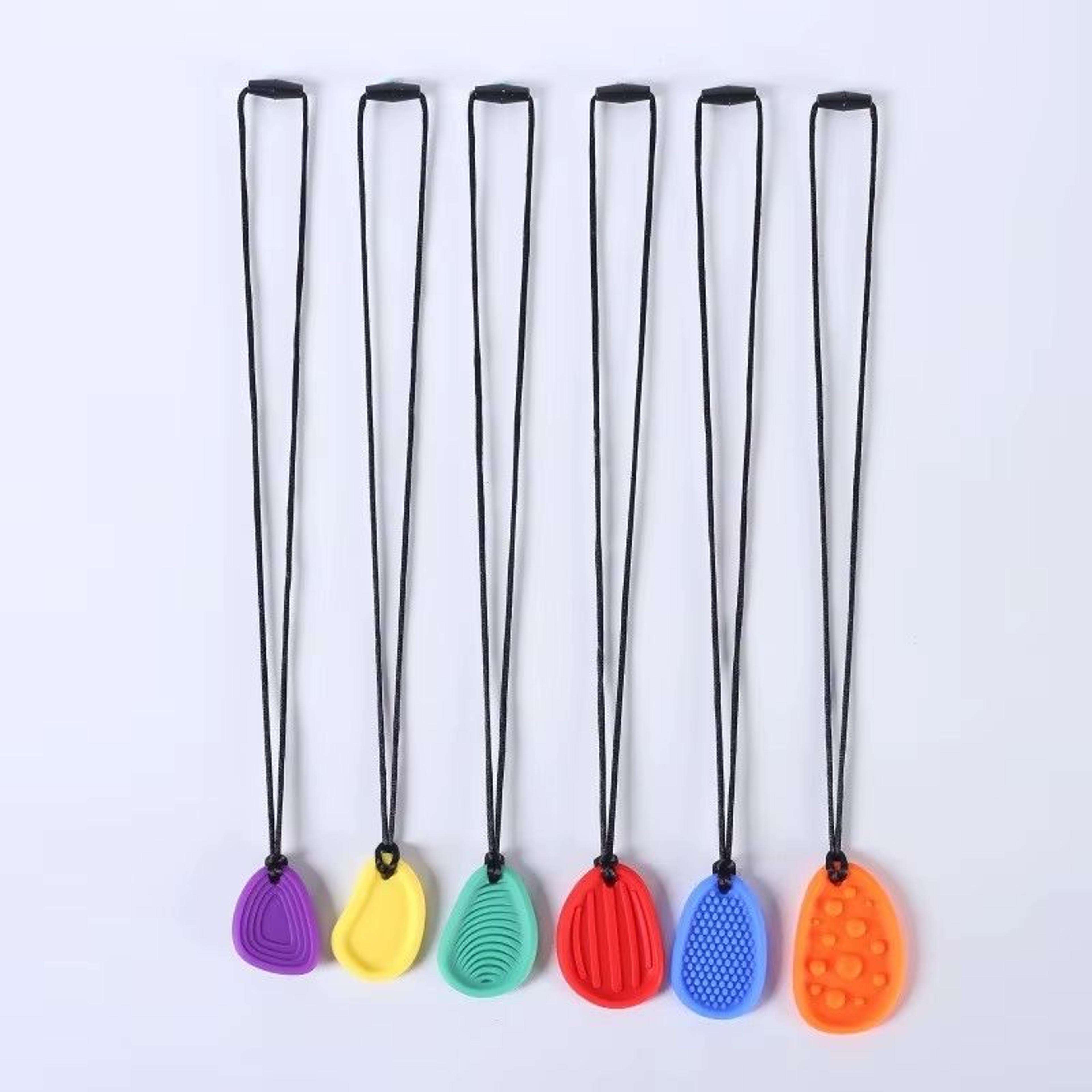 SootheEase Baby Silicone Teething Chew Necklace Sensory Pendant 6