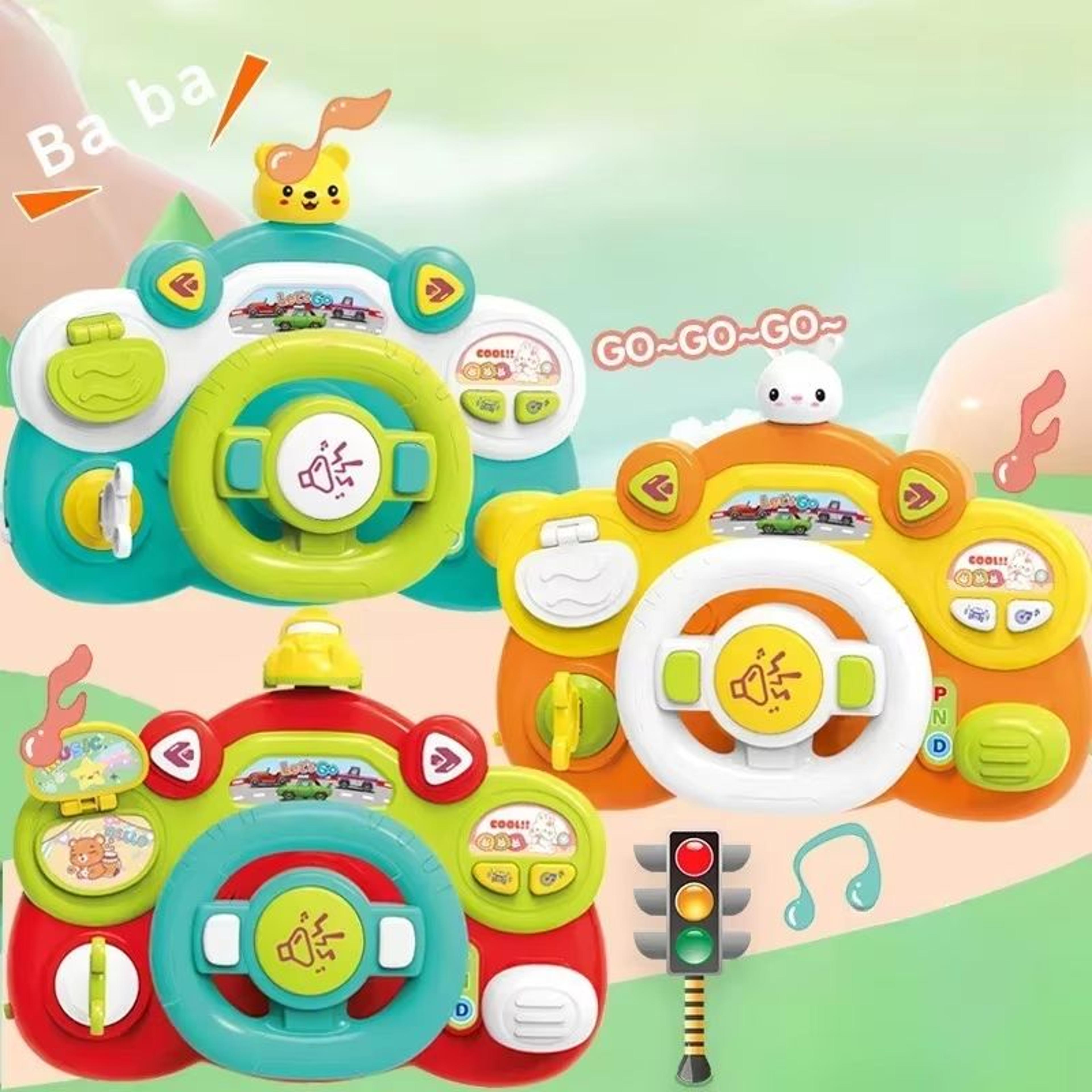 DriveFun Electric Simulation Steering Wheel Toy For Kids  Light Sound  Music Interactive Play 3