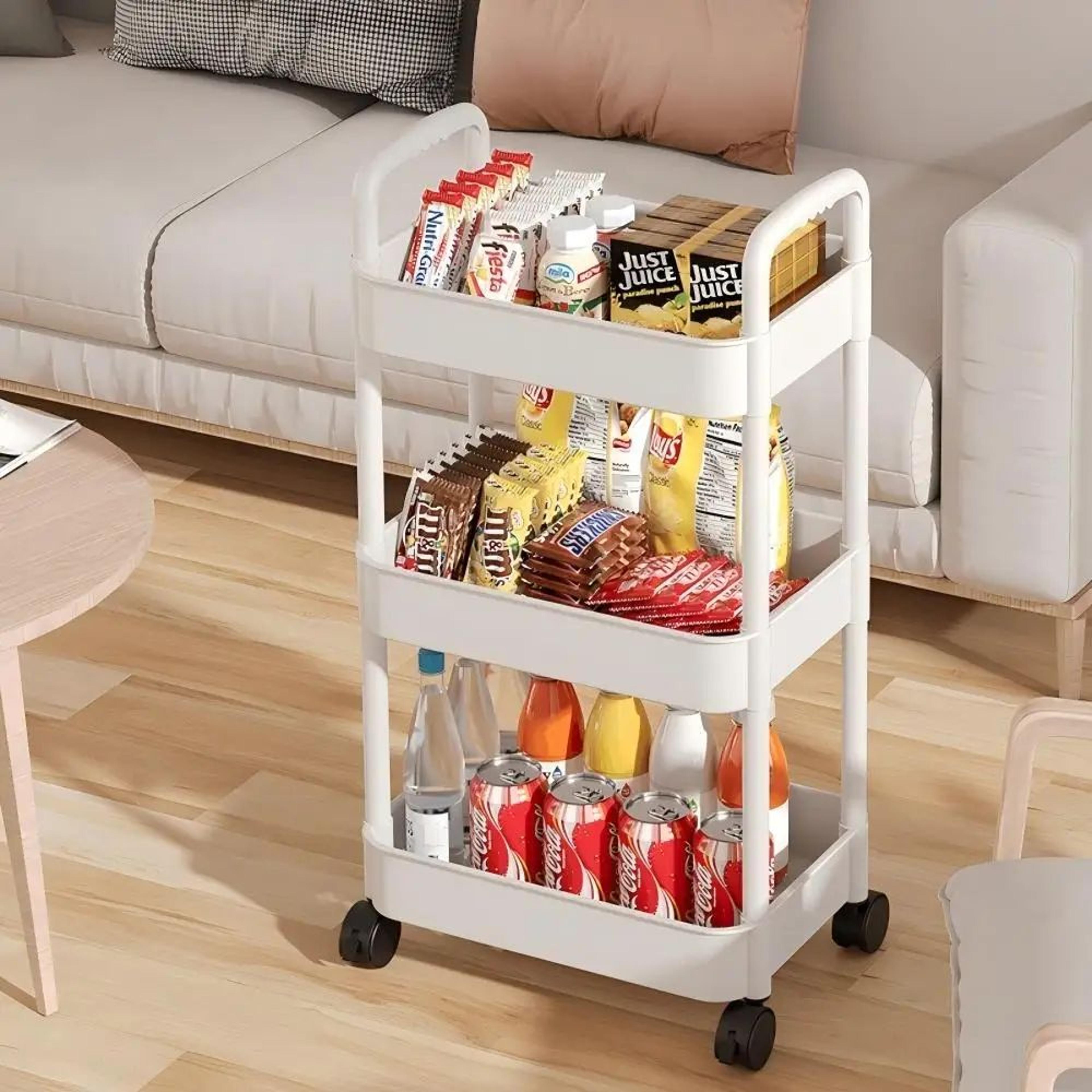 Multi Scene Rolling Storage Cart With Wheels For Kitchen And Home Organizing 0