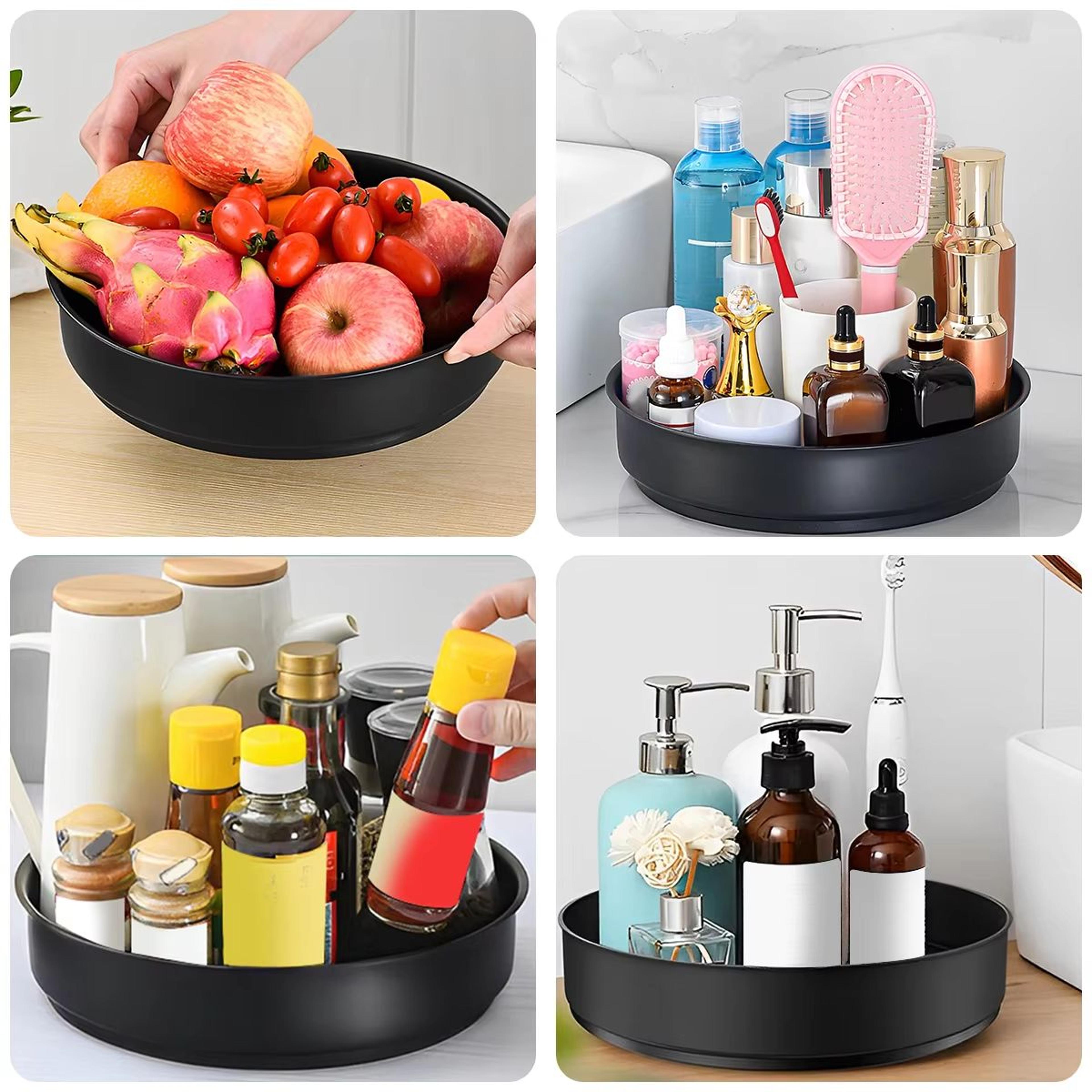 Stainless Steel Rotating Turntable Organizer Multifunction Kitchen Storage Rack 5