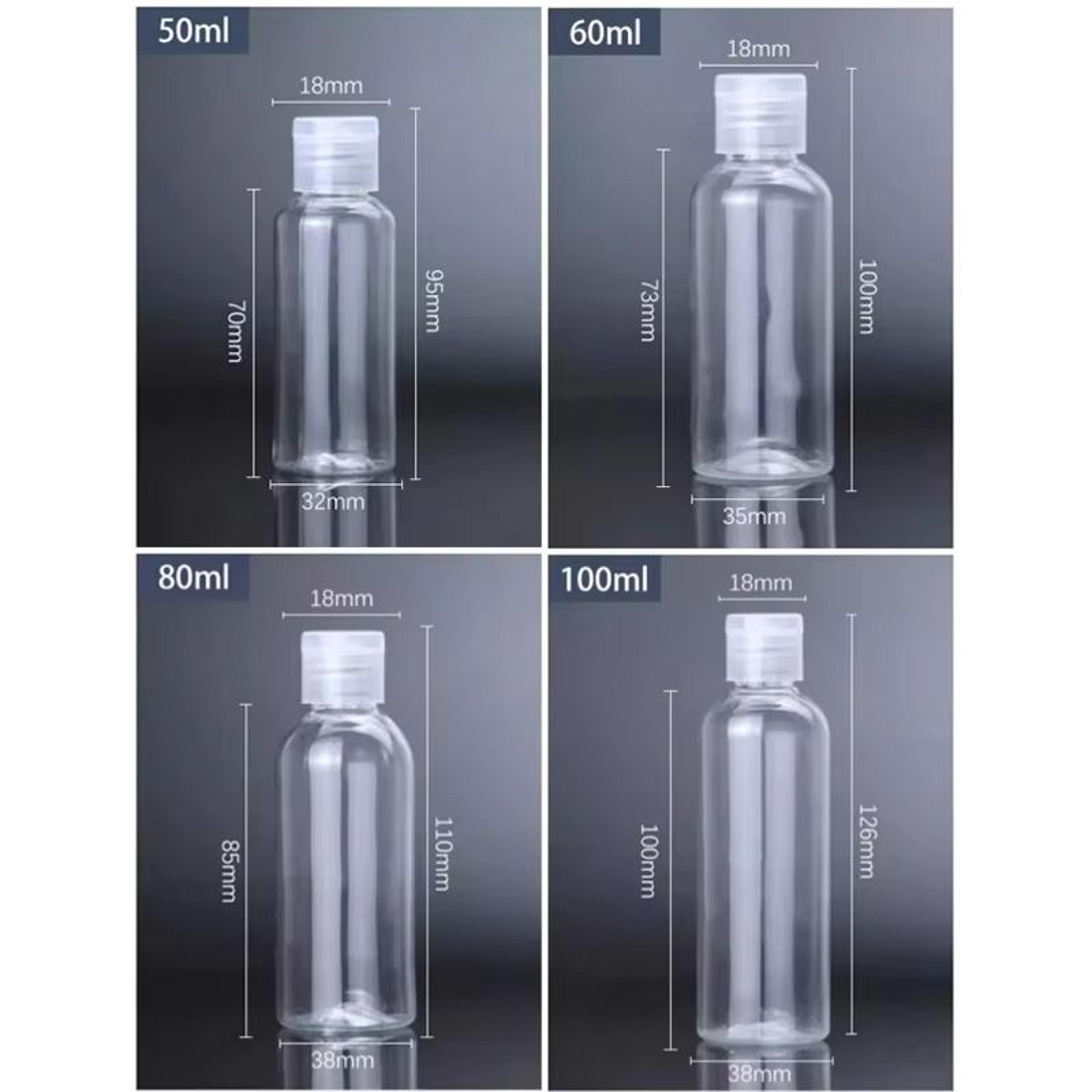 30Piece Plastic Squeeze Bottle Set With Flip Cap PET Travel Containers For Lotion Shampoo And Cosme 2