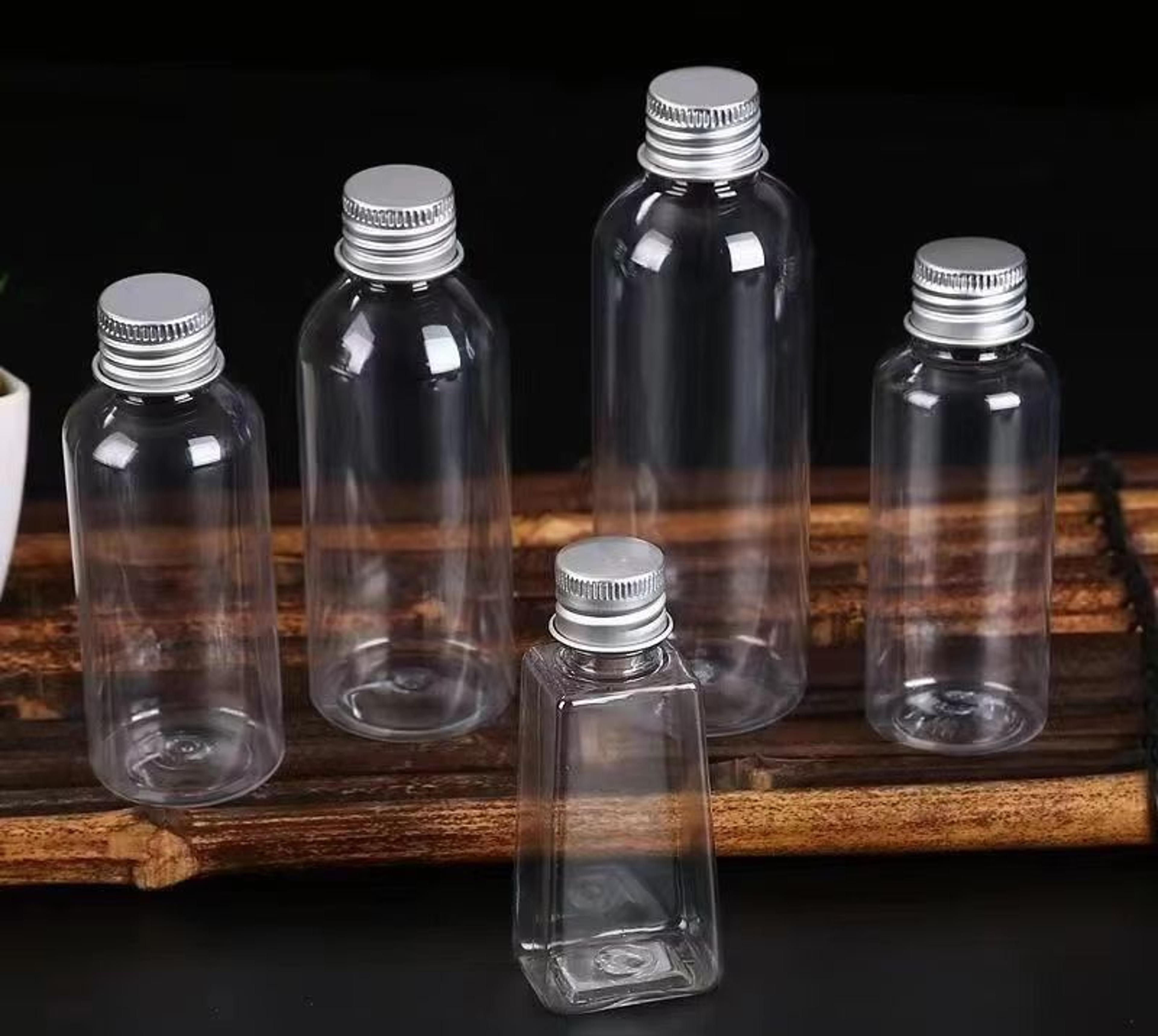50Piece Clear Plastic Bottle Set With Aluminum Caps For Travel Lotion Shampoo And Cosmetic Storage 0
