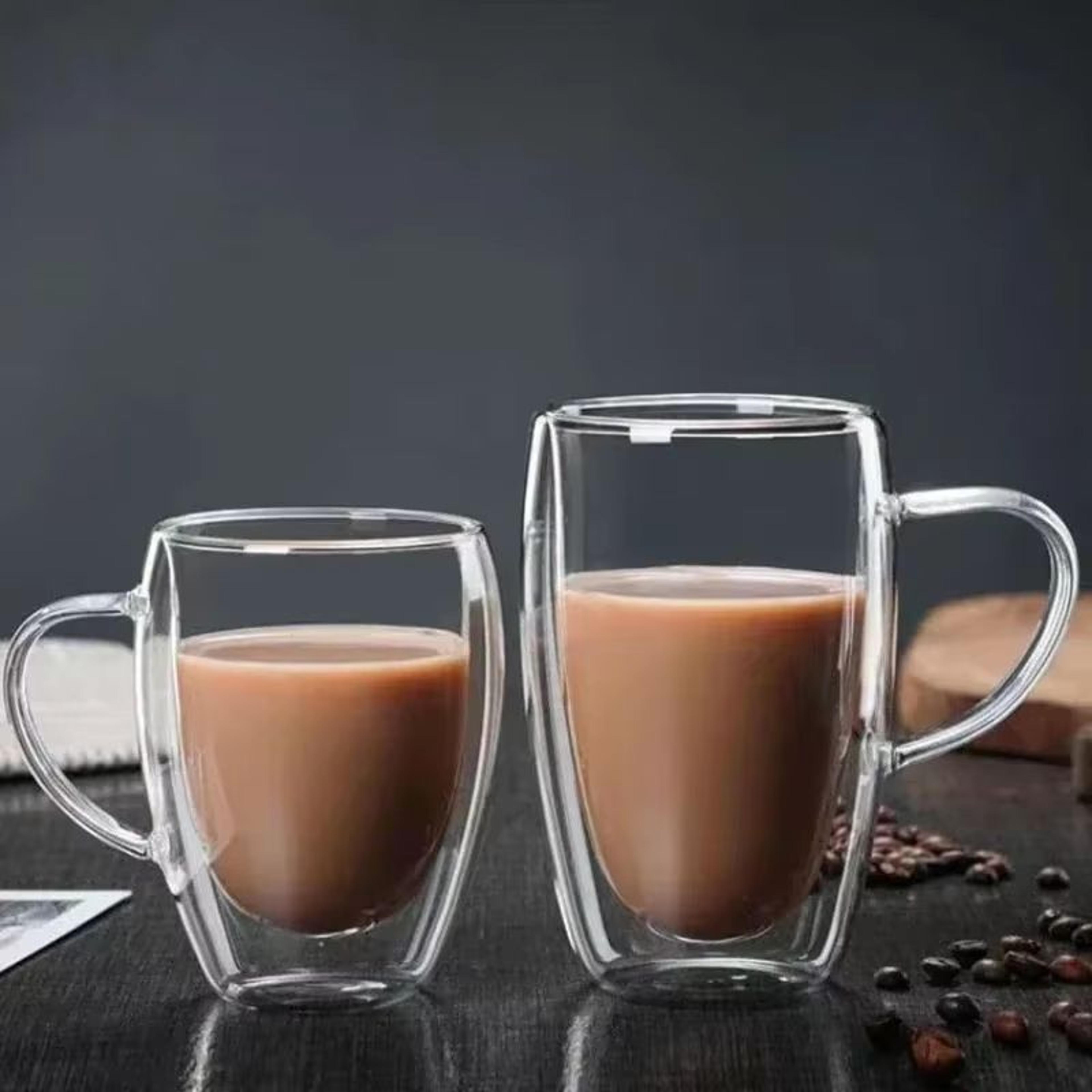 Transparent Double Wall Borosilicate Glass Cup 150450 Ml Insulated Coffee Tea  Juice Mug 3