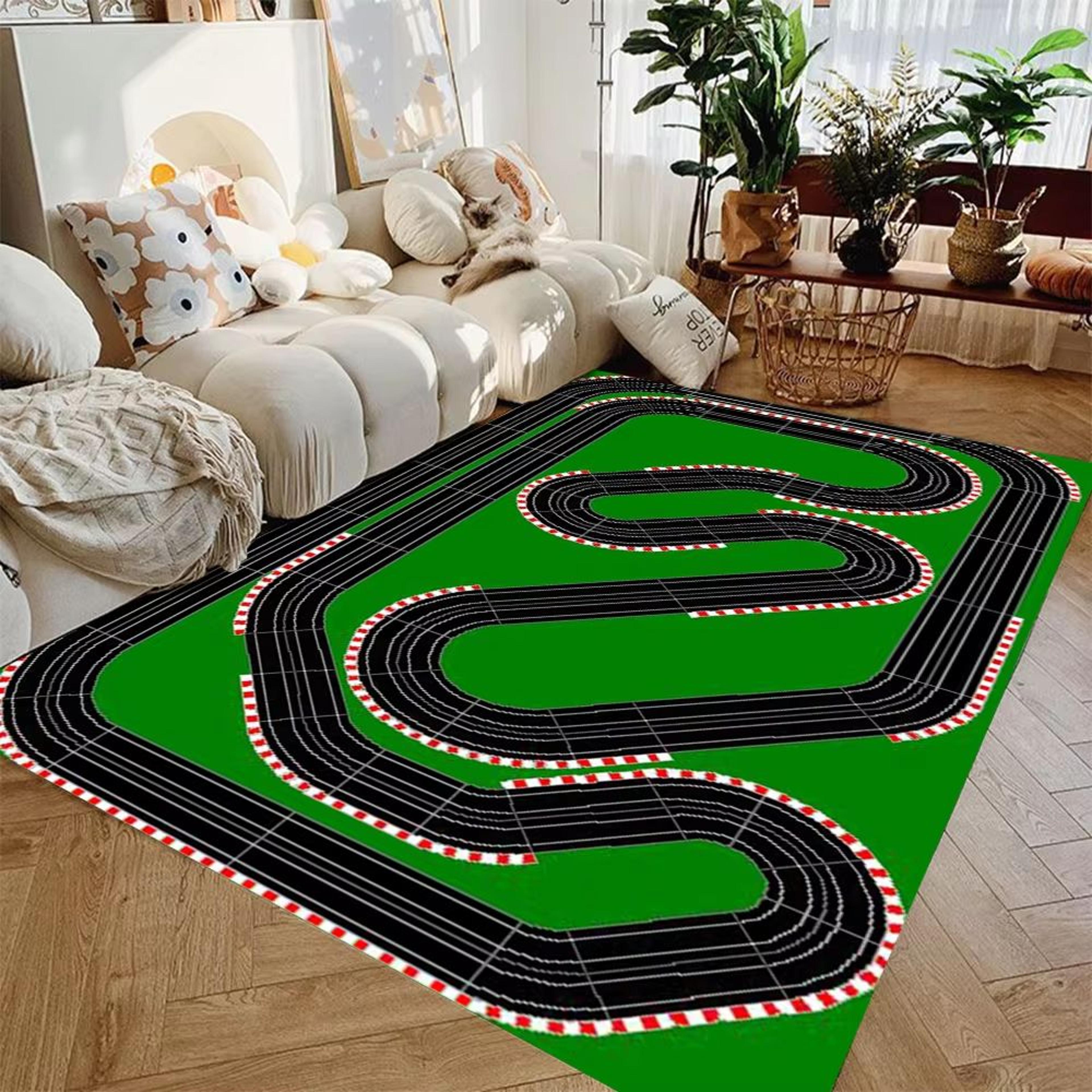interactive city highway play mat | non-slip educational floor rug for toy cars
