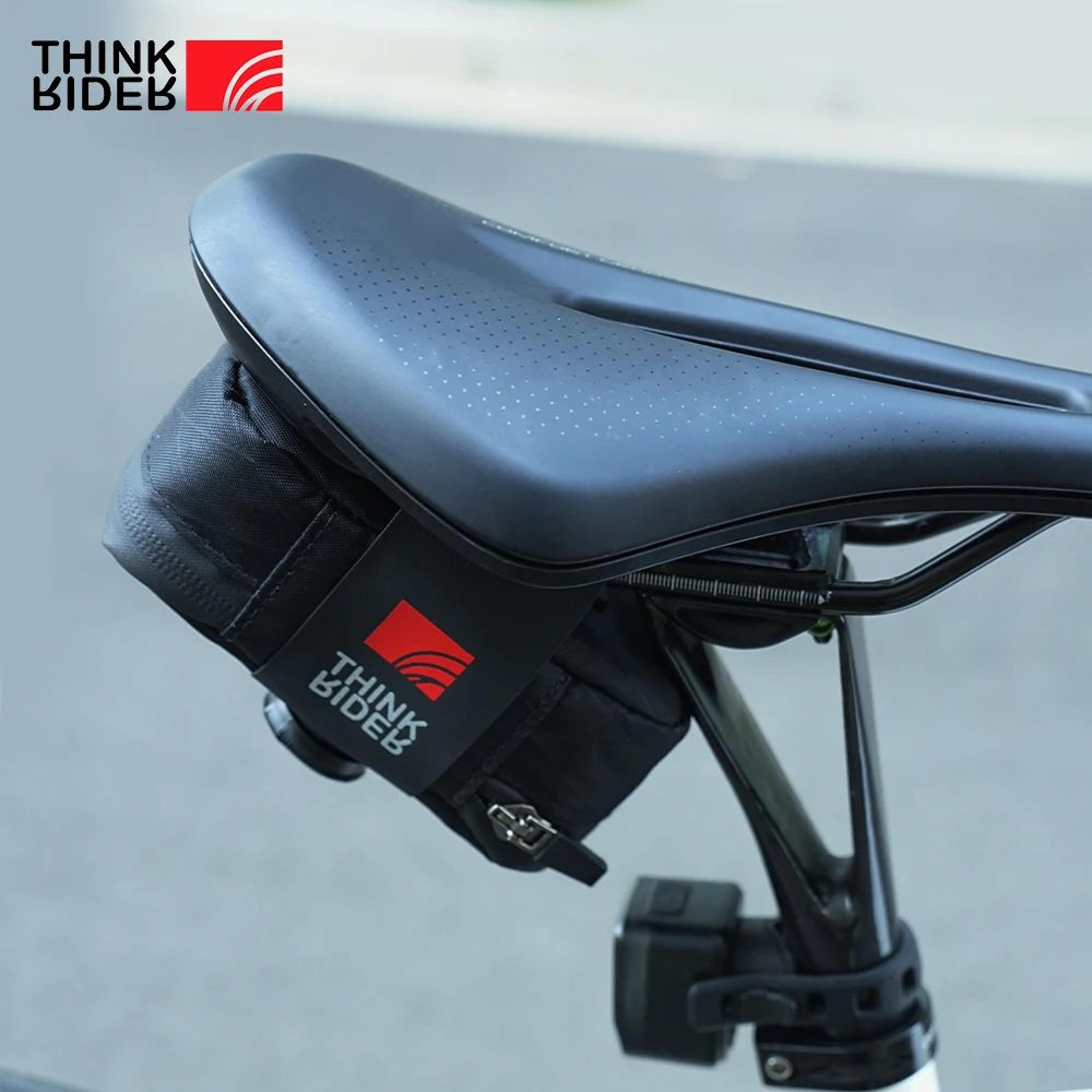 thinkrider 0.4 l bicycle saddle tool bag portable mini tail bag with reflective strip