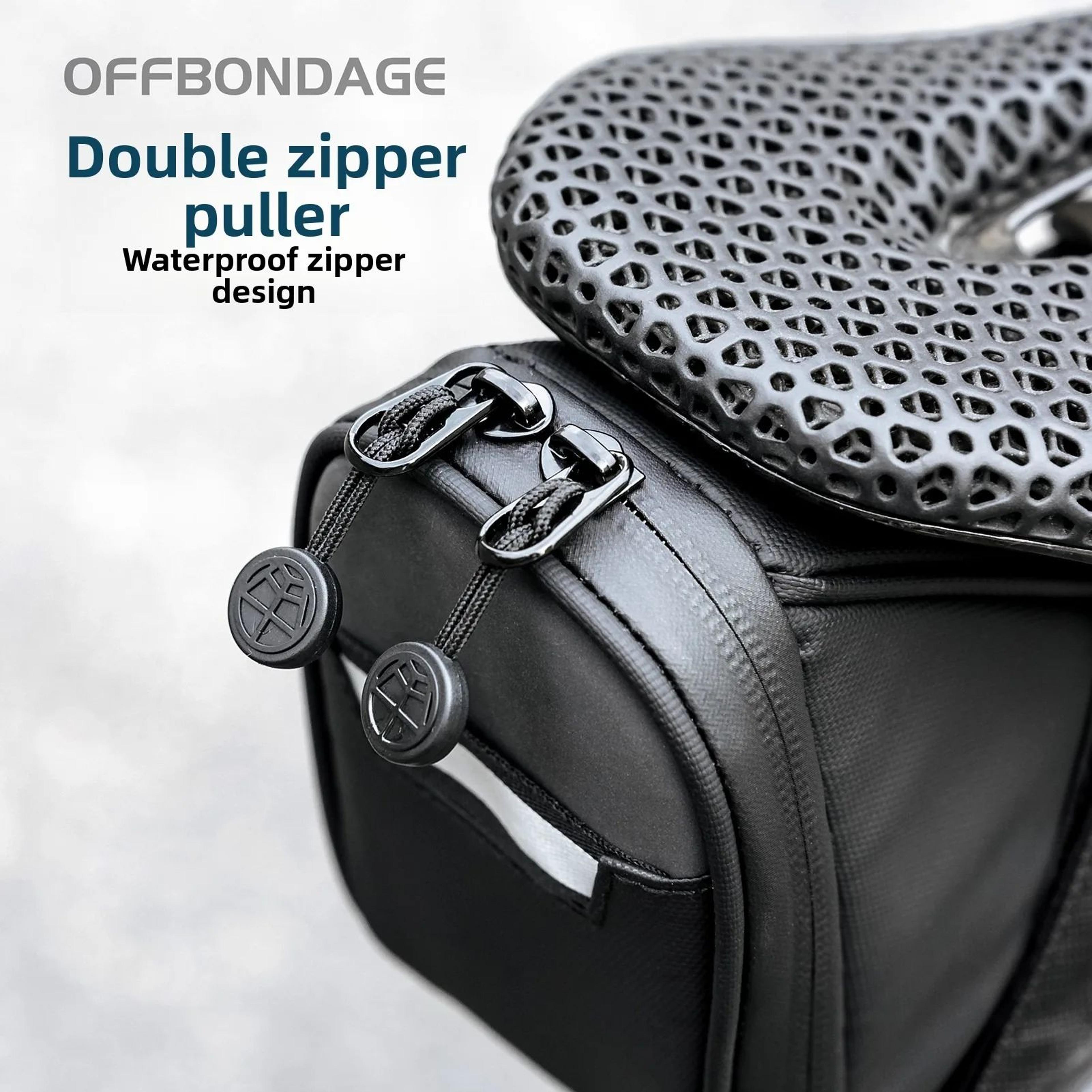 OFFBONDAGE Large Capacity Waterproof Bike Saddle Bag Shockproof Rear Tail Pack For MTB And Road Bik 4