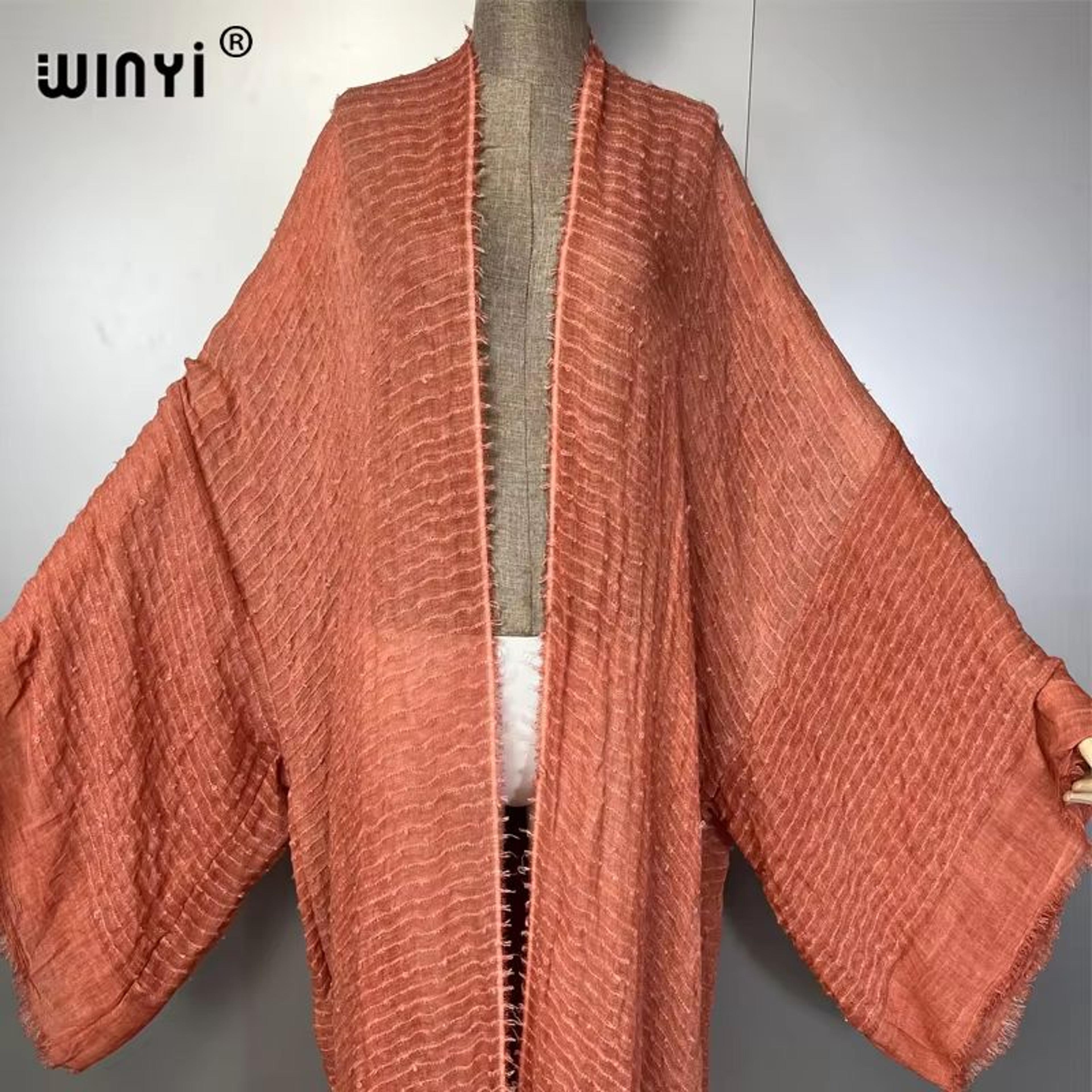 Luxury Sheer Beach Kimono Abaya Maxi Cover Up For Women 2