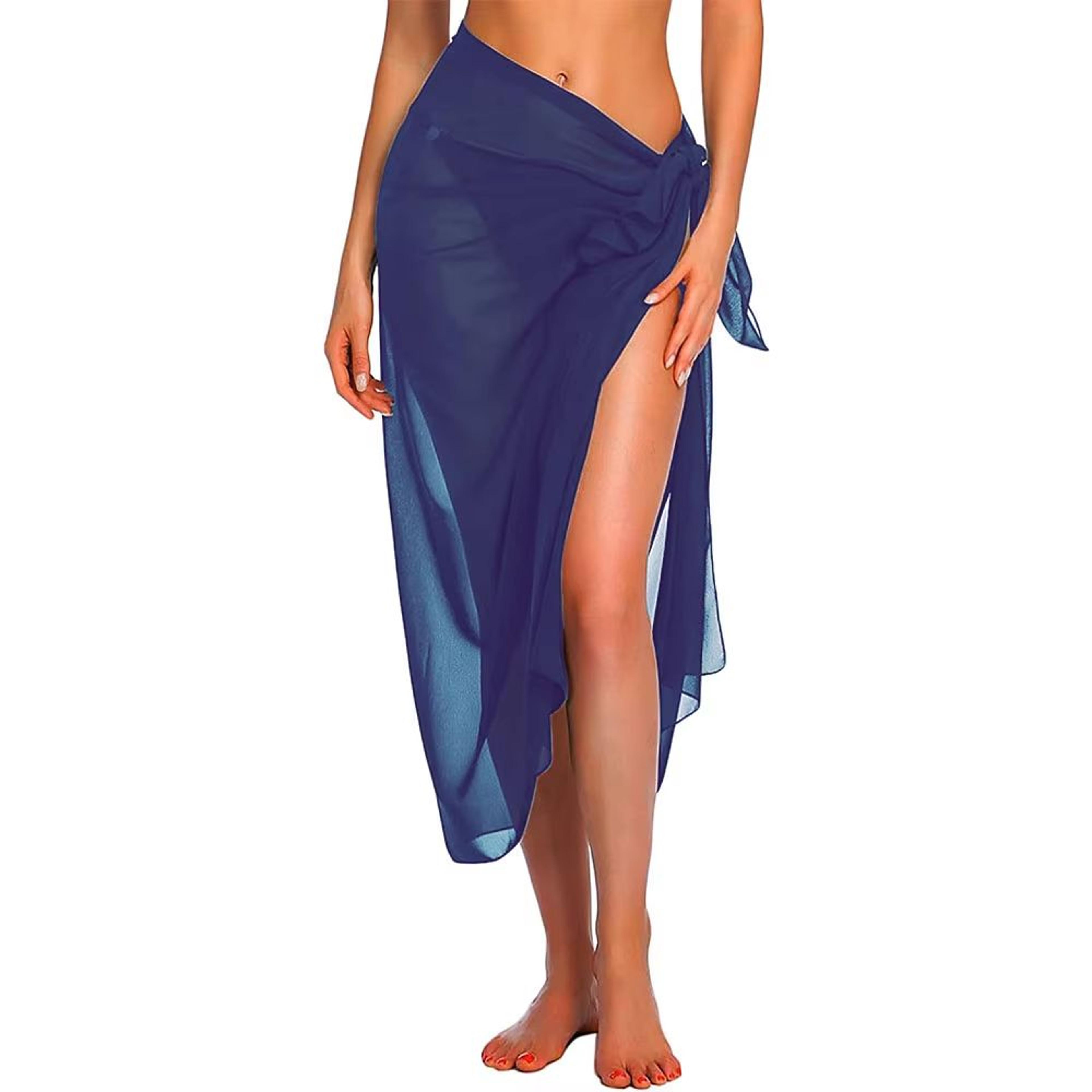 Womens Long  Short Sarong Swimsuit Cover Ups  Summer Beach Wrap Skirt  Scarf 8