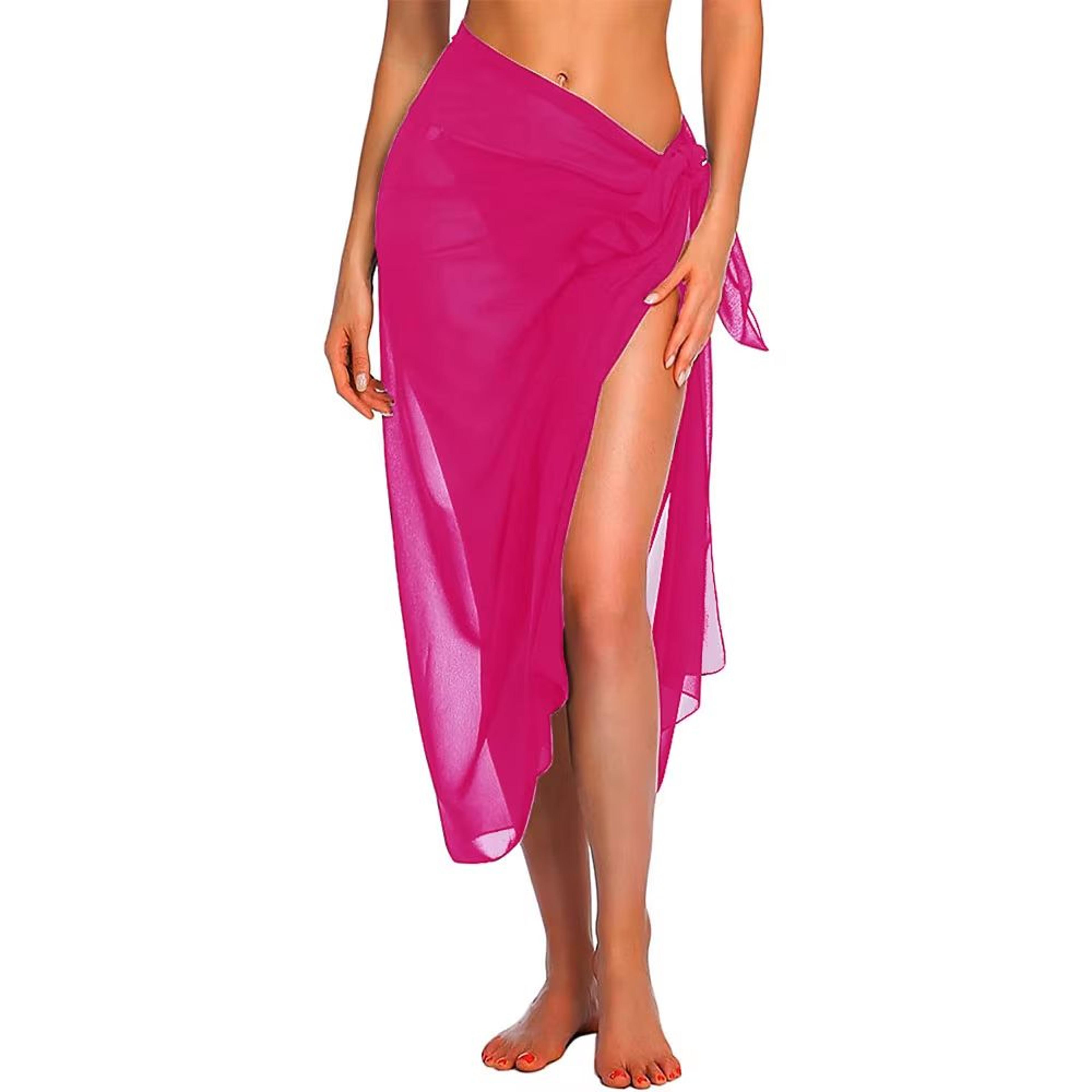Womens Long  Short Sarong Swimsuit Cover Ups  Summer Beach Wrap Skirt  Scarf 11