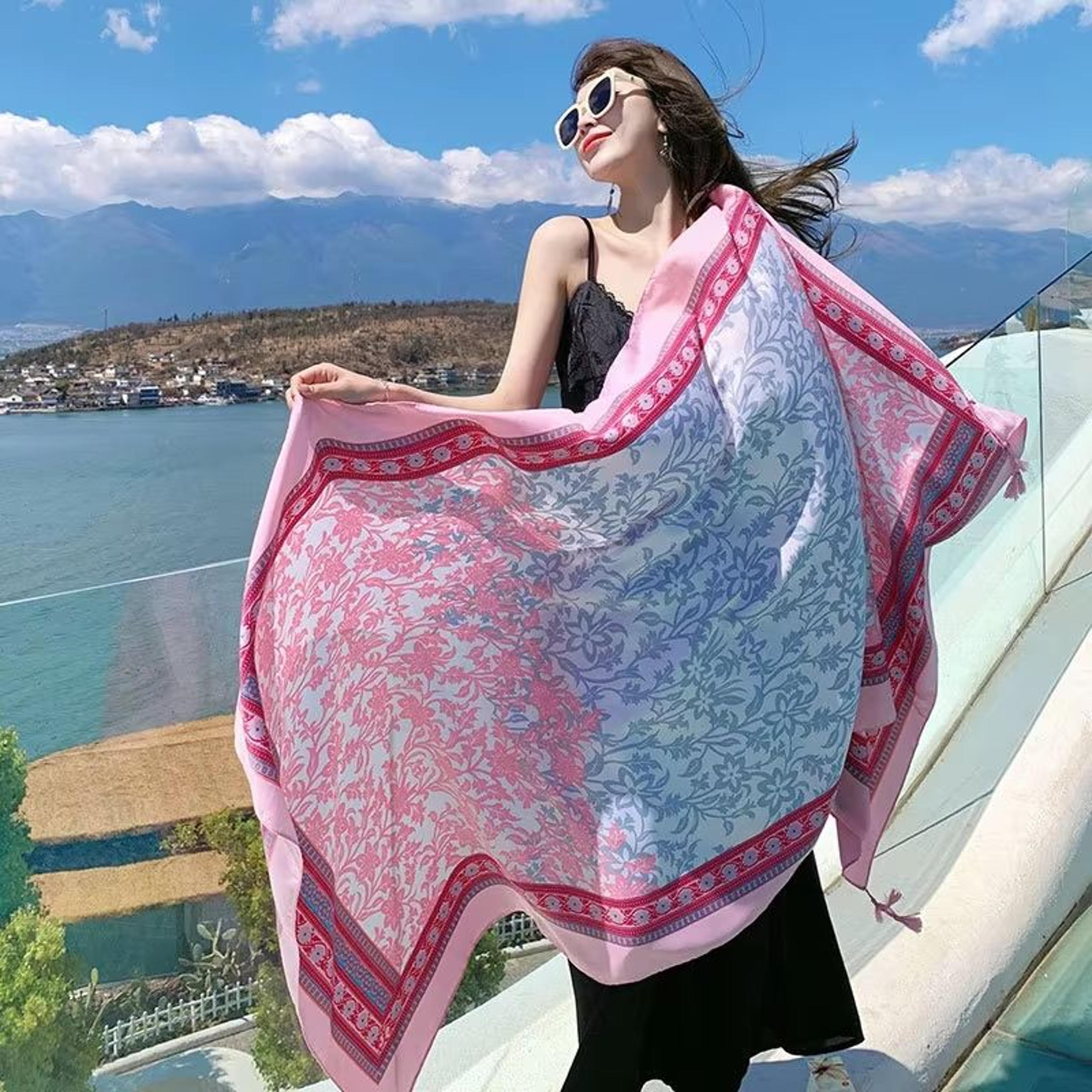 Large 3543x7087in Beach Sarong Wrap Scarf For Sunscreen And Travel 17