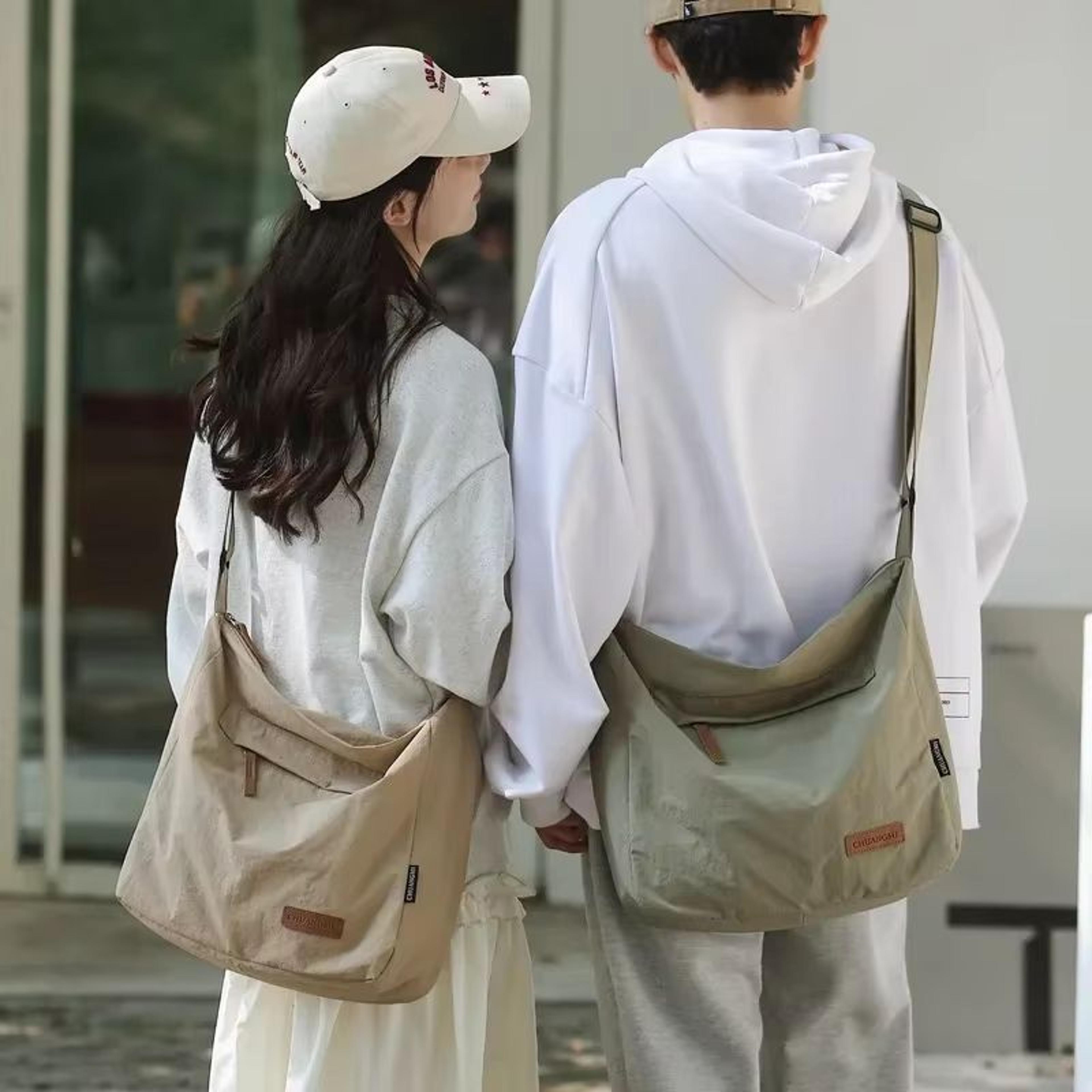 large canvas shoulder & crossbody book bag for women & men