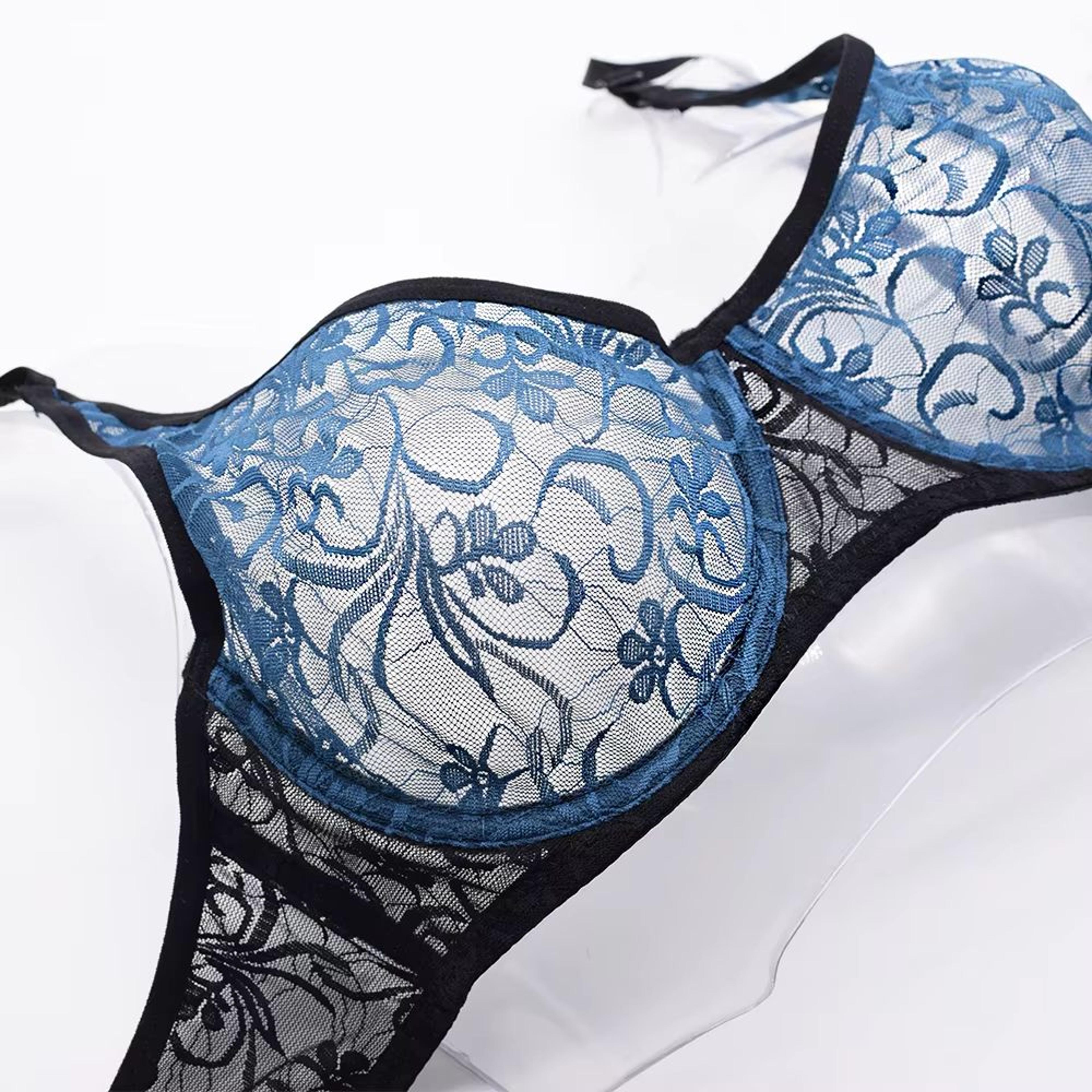 Lace Embroidery Underwire Bra For Women AD Cup 2