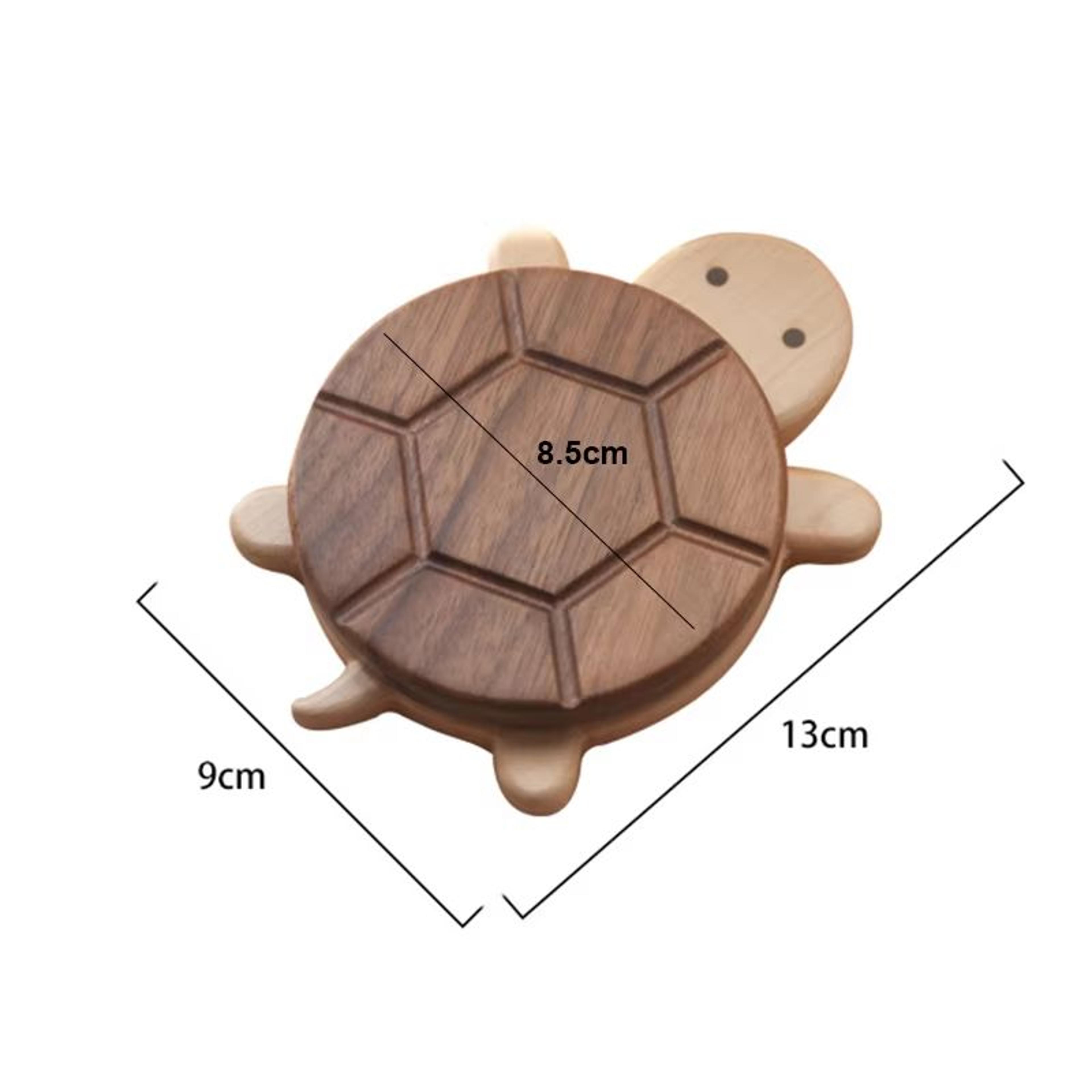 TurtleWarm Black Walnut Solid Wood Turtle Coaster  Insulation Mat 6