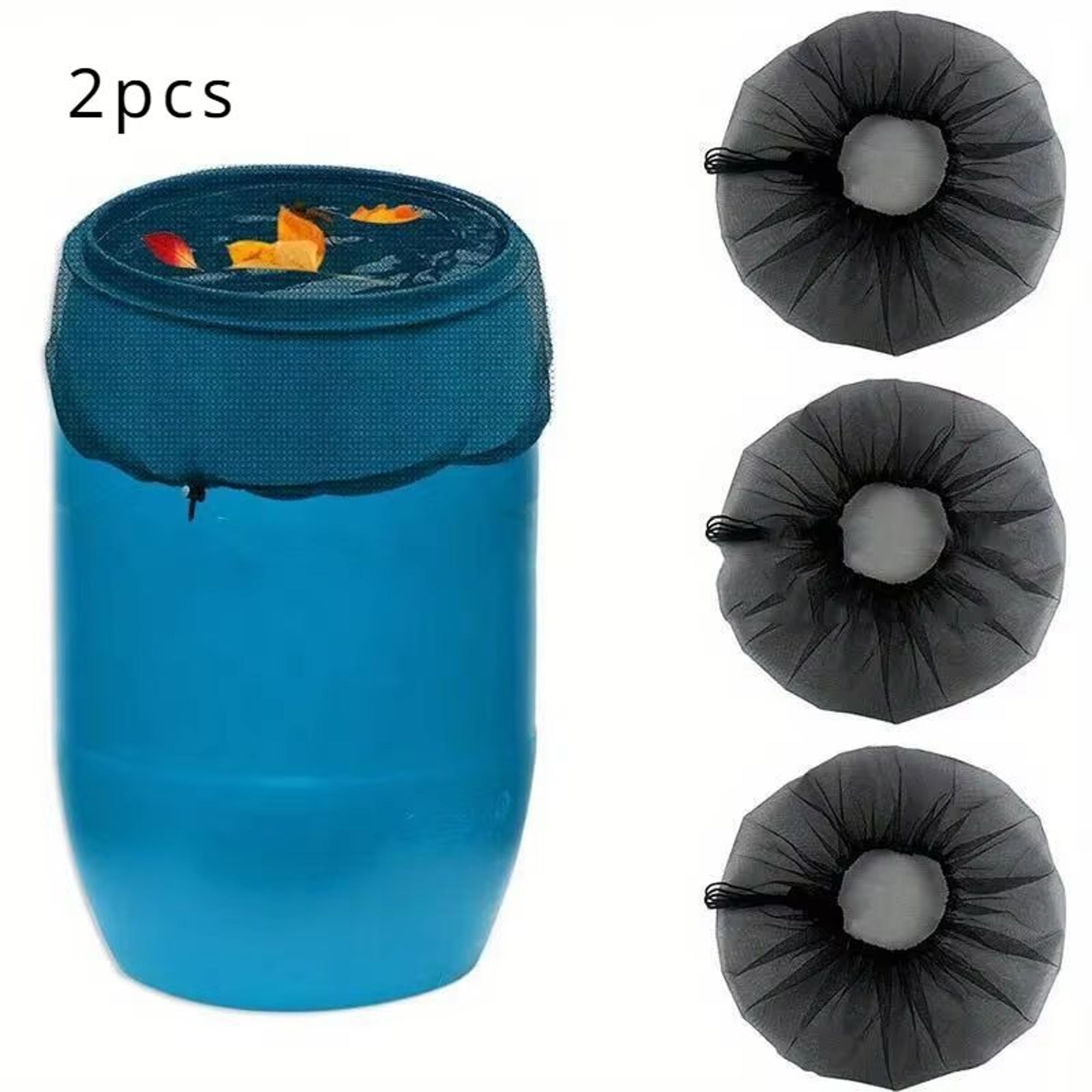 2pcs rain bucket net cover mesh screen insect proof water tank protection