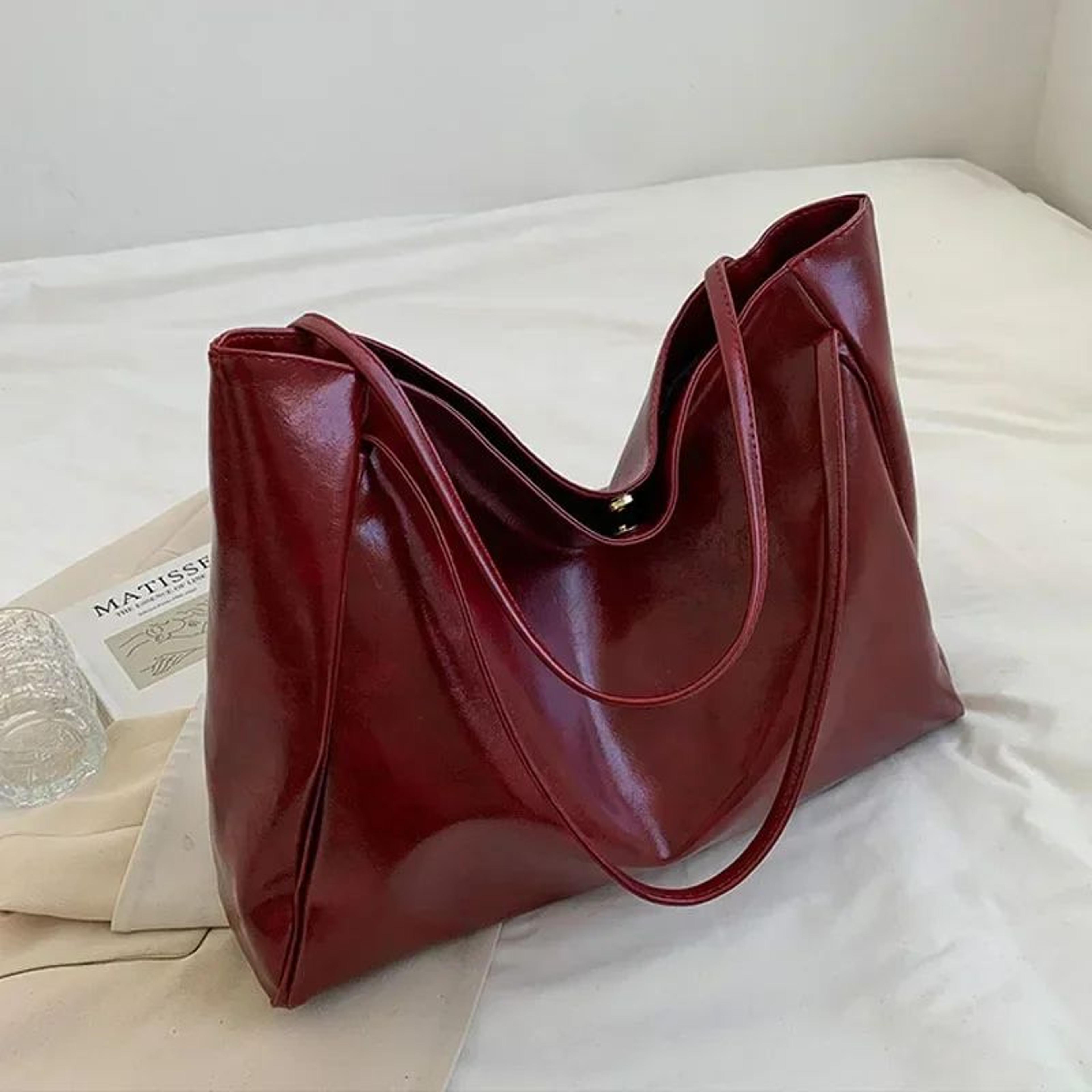 urbanease large pu leather tote shoulder bag for women – stylish underarm & crossbody carry