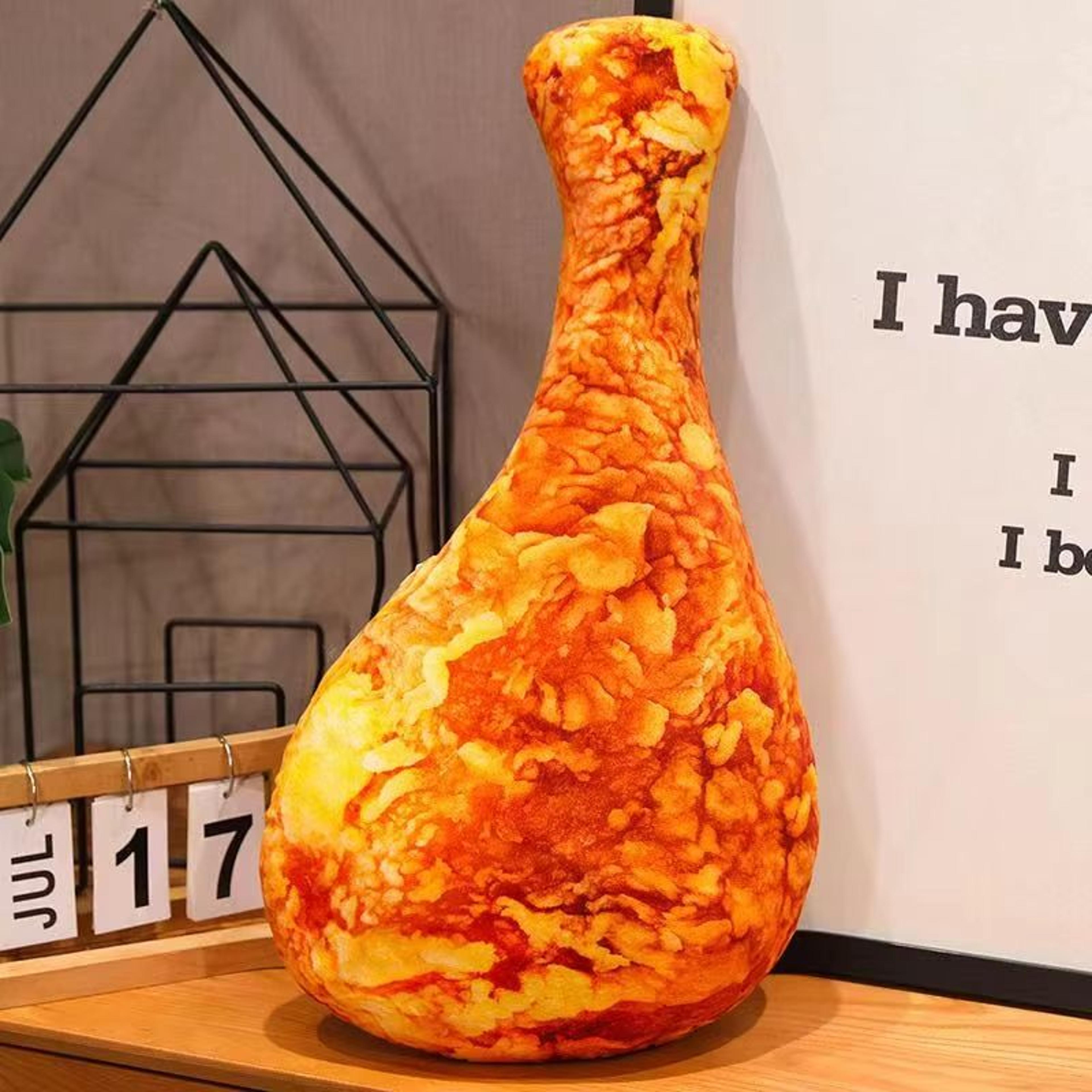 Simulated Crispy Chicken Leg Plush Pillow Toy  Cute AnimeStyle Stuffed Animal 6