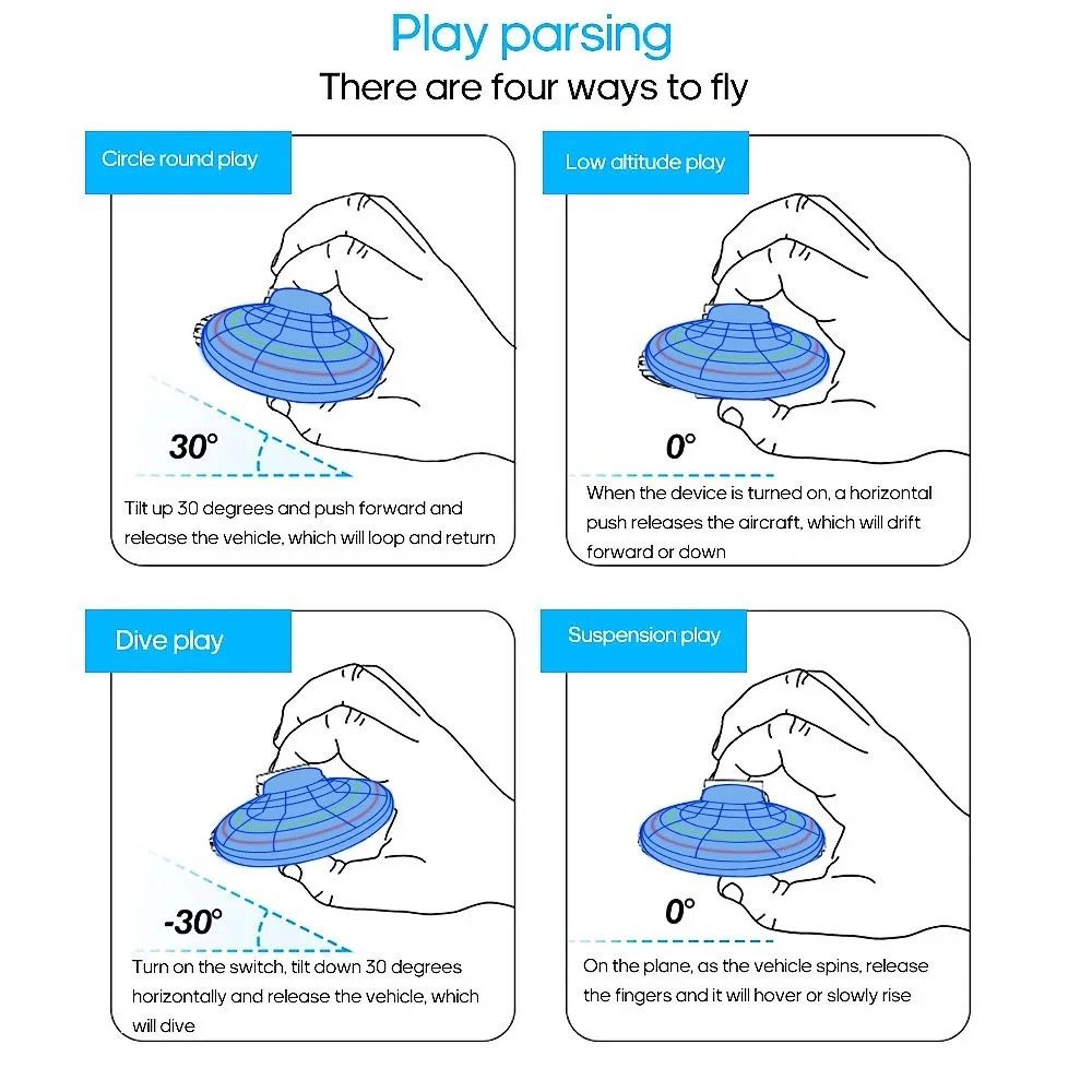 Fly Nova LED Flying Orb Ball Hand Controlled Boomerang Spinner Toy 3