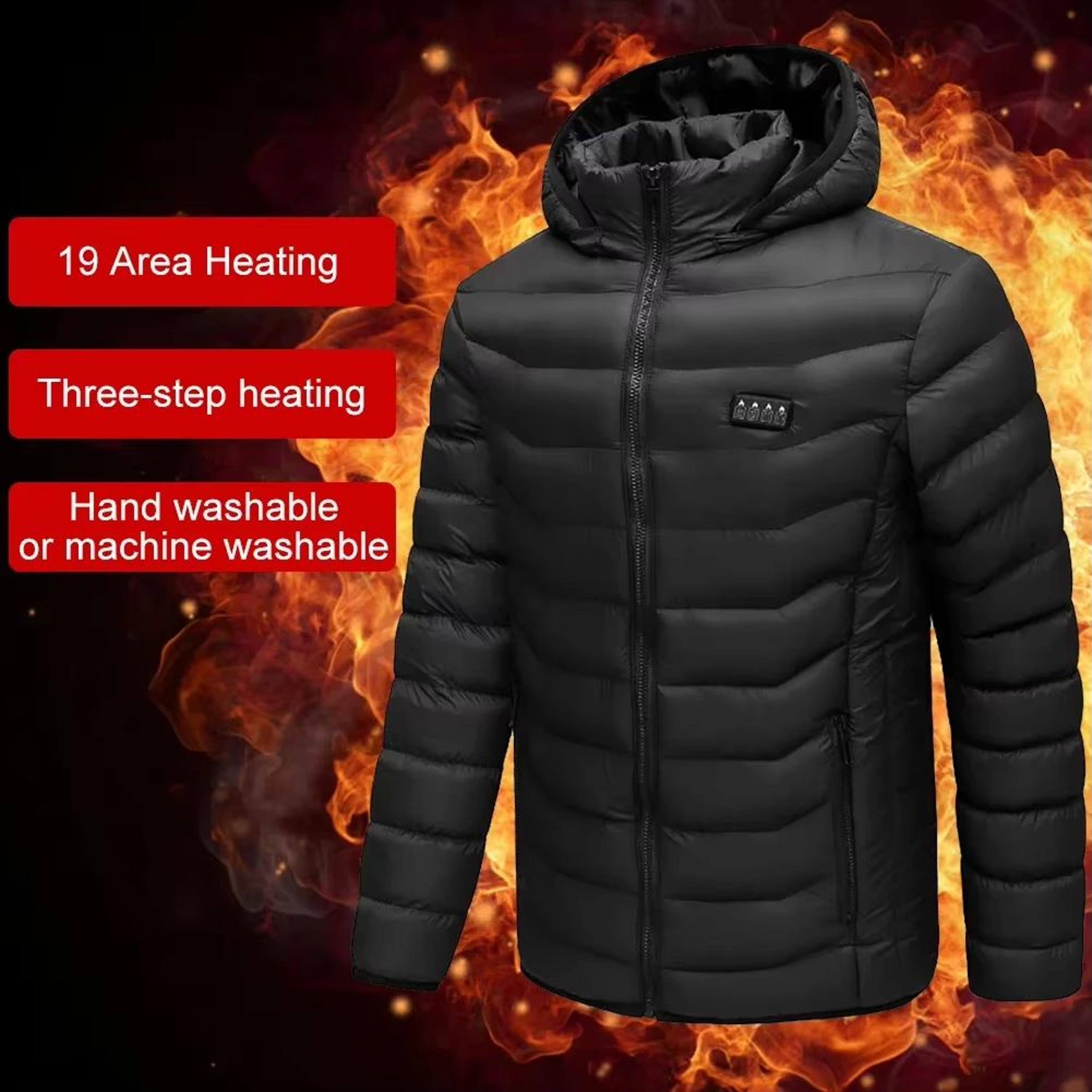 Unisex Rechargeable Electric Heating Jacket With 3 Heat Levels  Windproof Thermal Outerwear For Cam 3