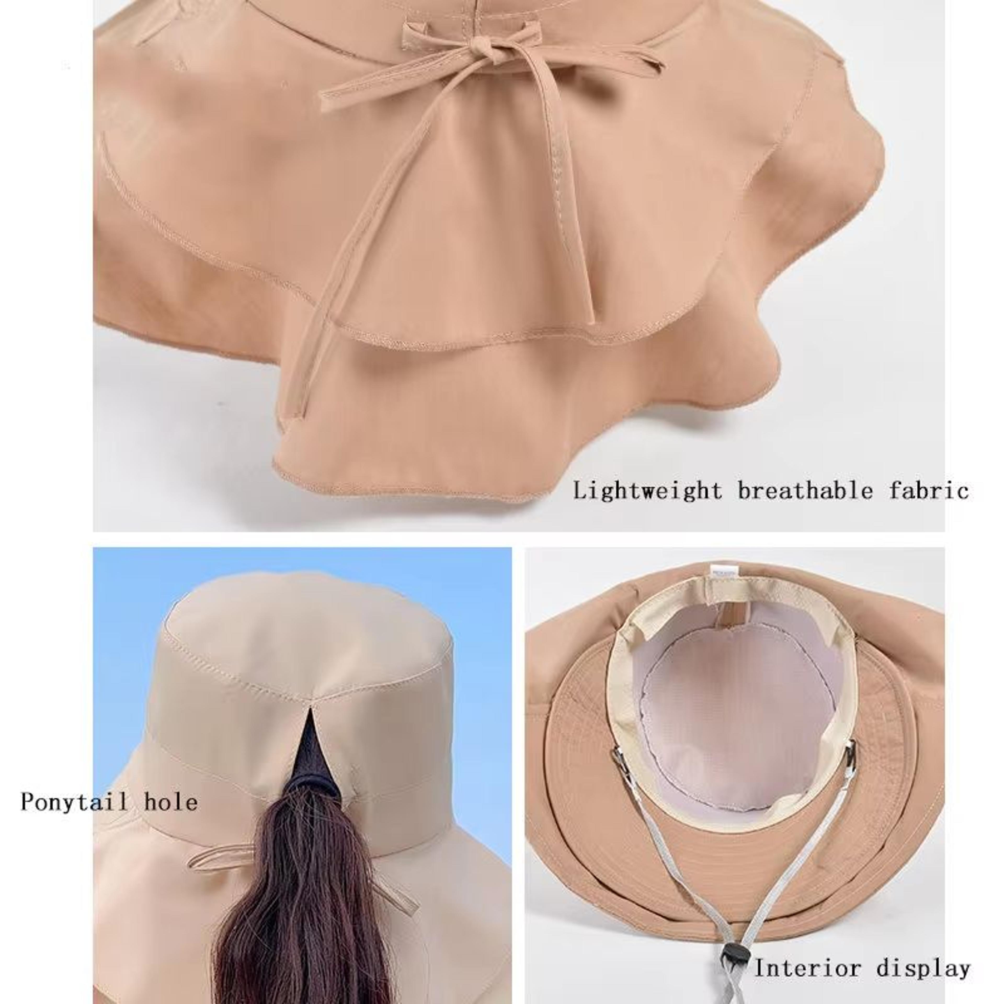 UPF 50 Wide Brim Sun Hat With Neck Flap For Women Outdoor Protection 5