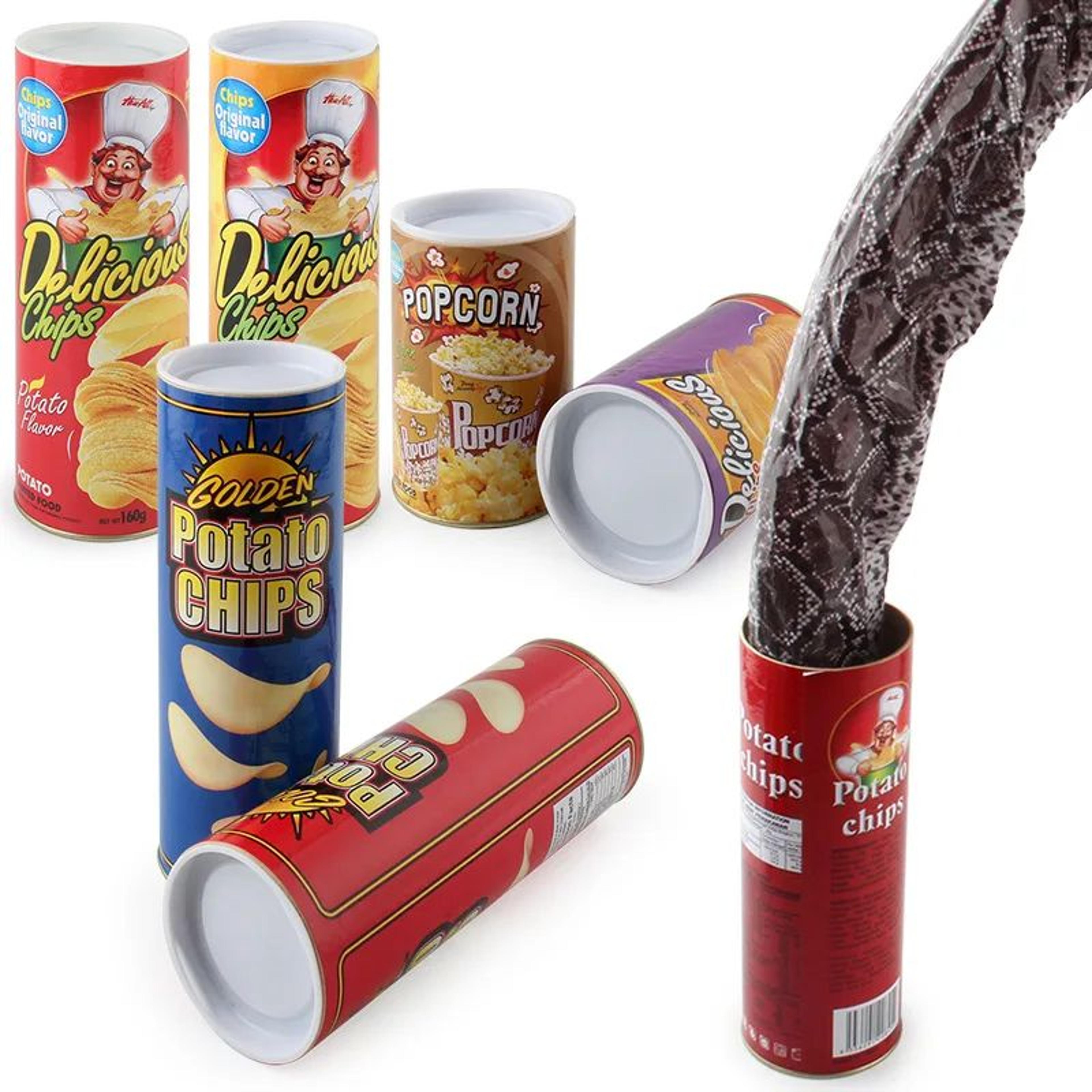snake surprise gag toy pop-out prank can (magic trick party joke)