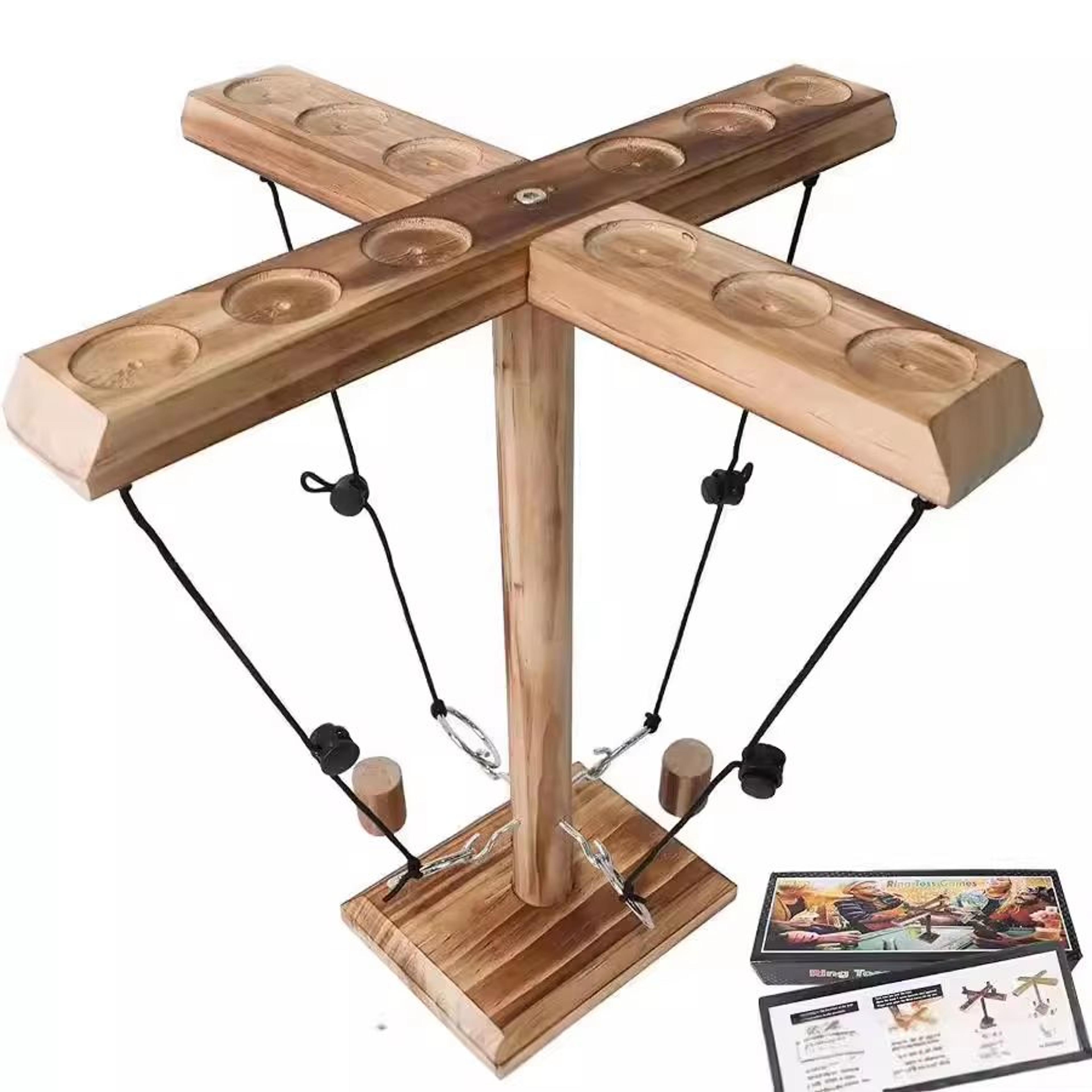 Ring Toss Table Games With Shot Ladder Bundle For Kids Adults Home Party Fun 5