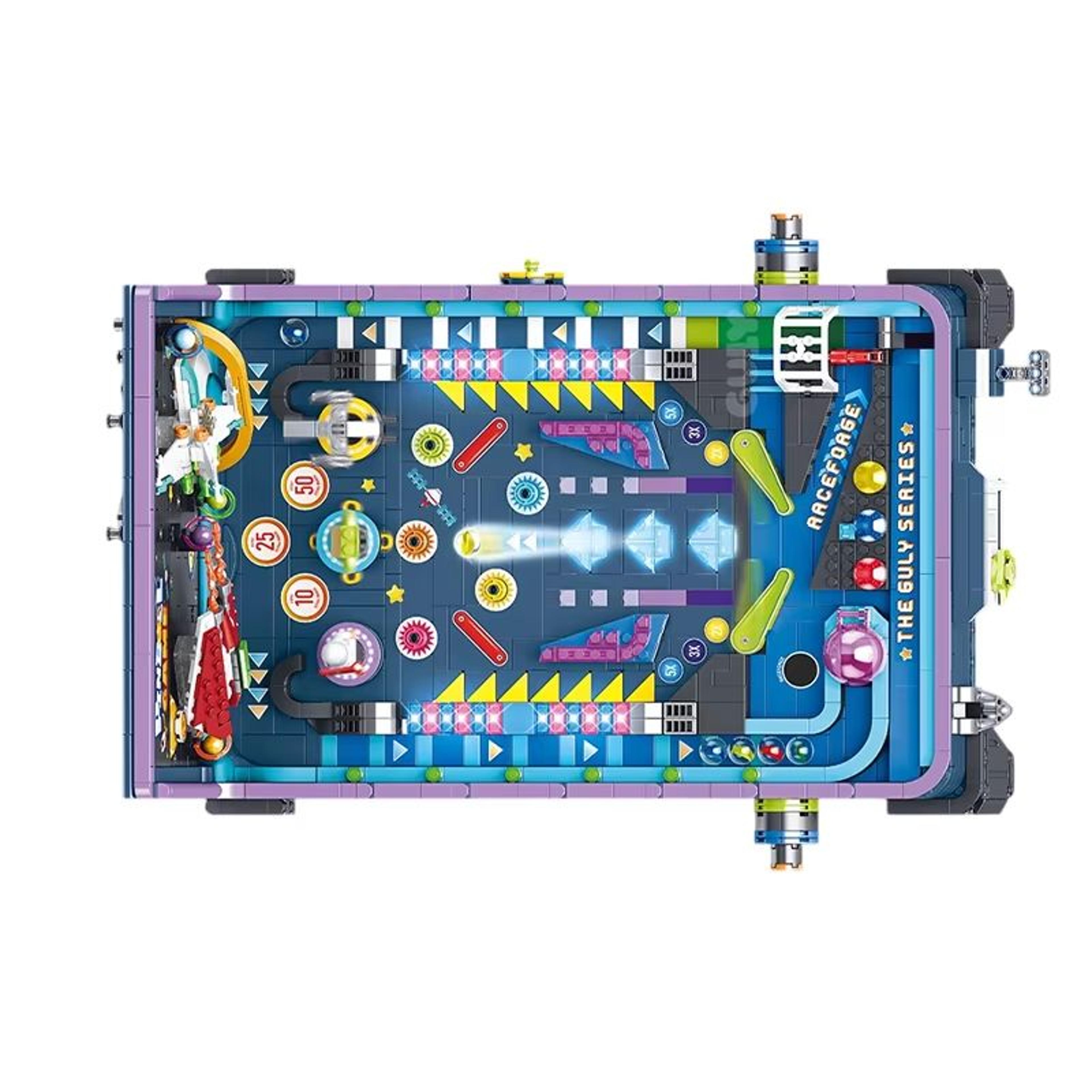 Creative Pinball Machine Building Blocks DIY Toy  Game Console Brick Model Puzzle 2