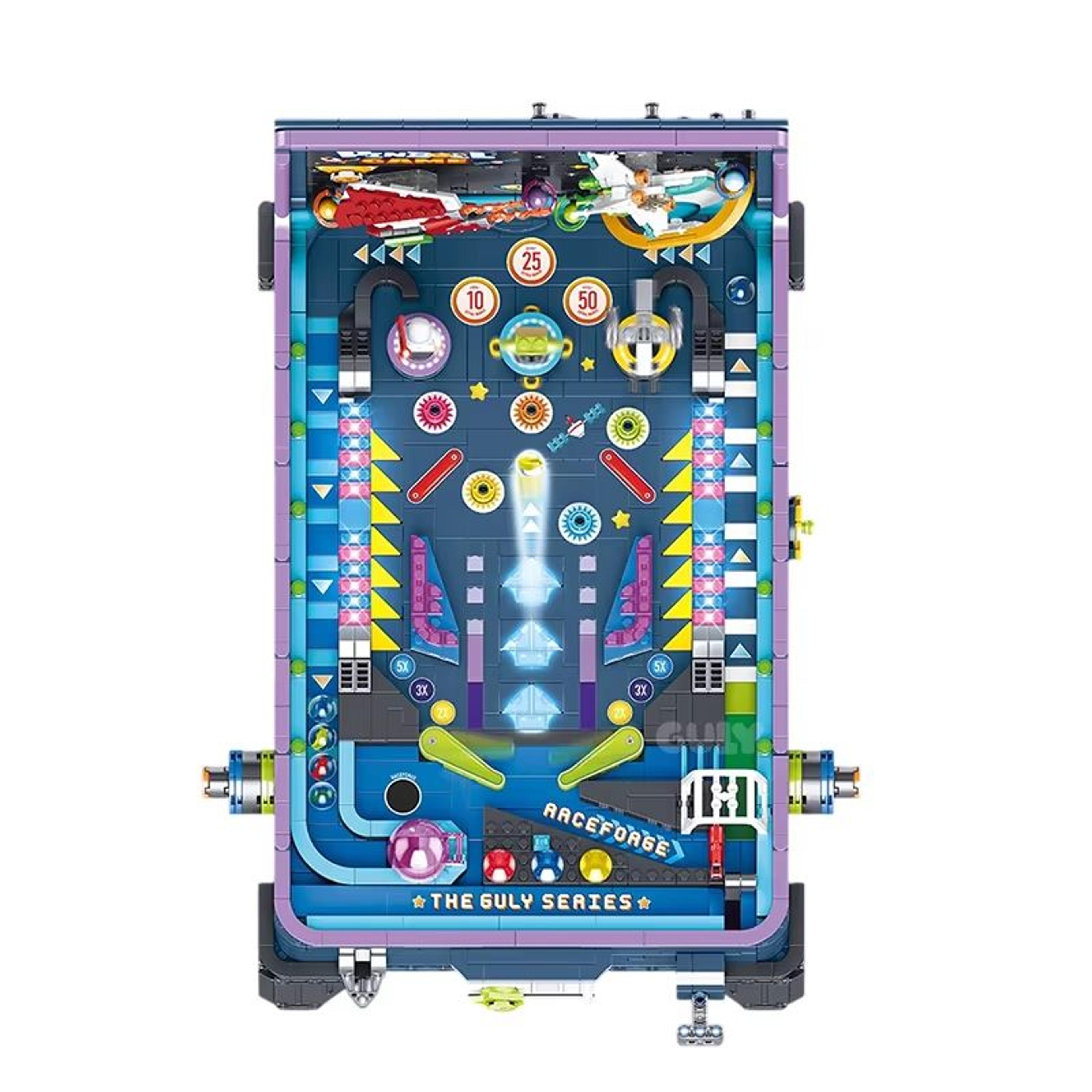 Creative Pinball Machine Building Blocks DIY Toy  Game Console Brick Model Puzzle 3