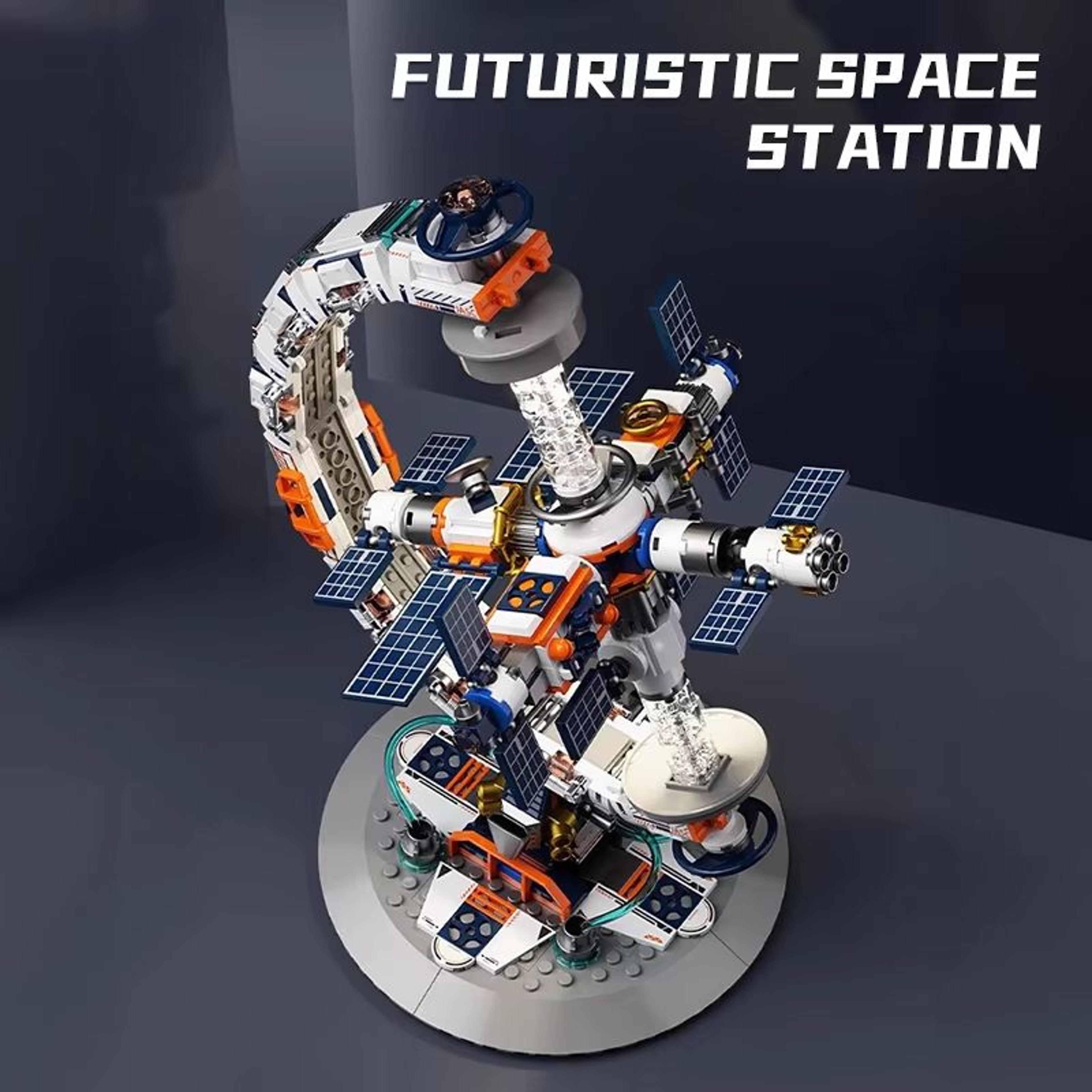 Space Station Transparent Globe Building Blocks HighTech Construction Toy For Kids 3