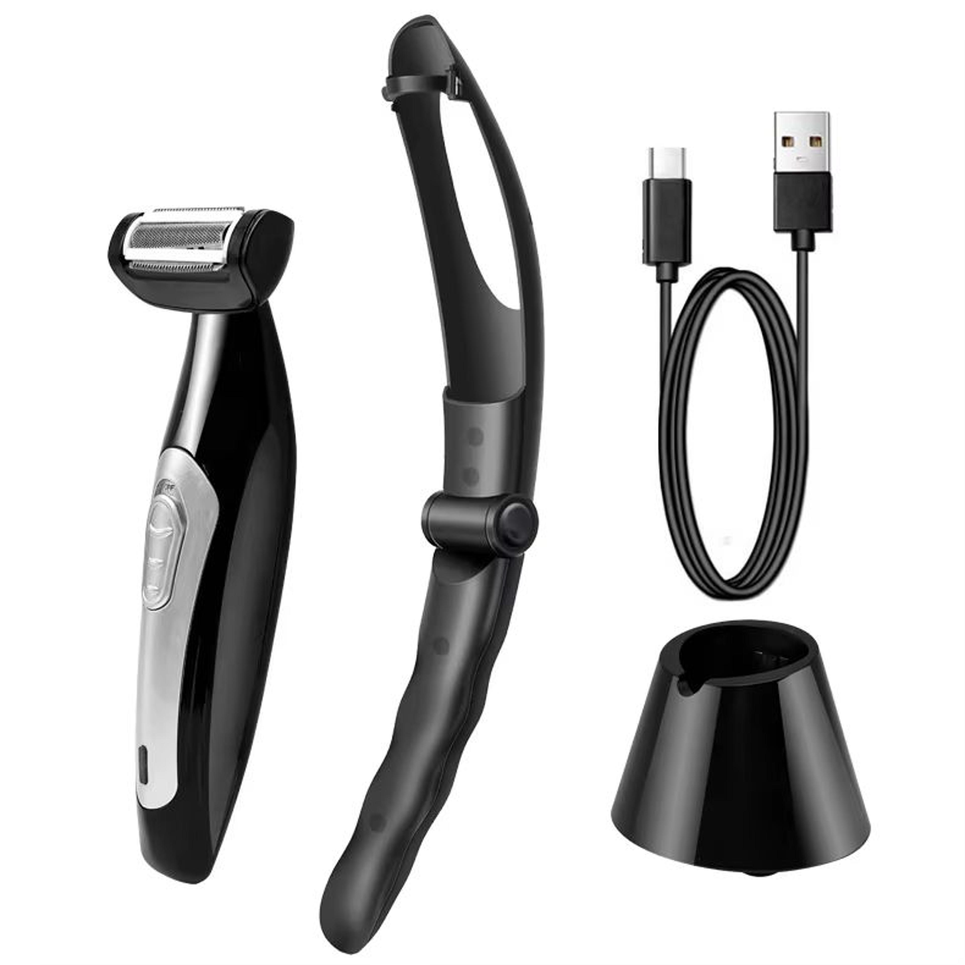 Mens Long Handle Back Shavers Body Groomer With Detachable Extension Handle 6