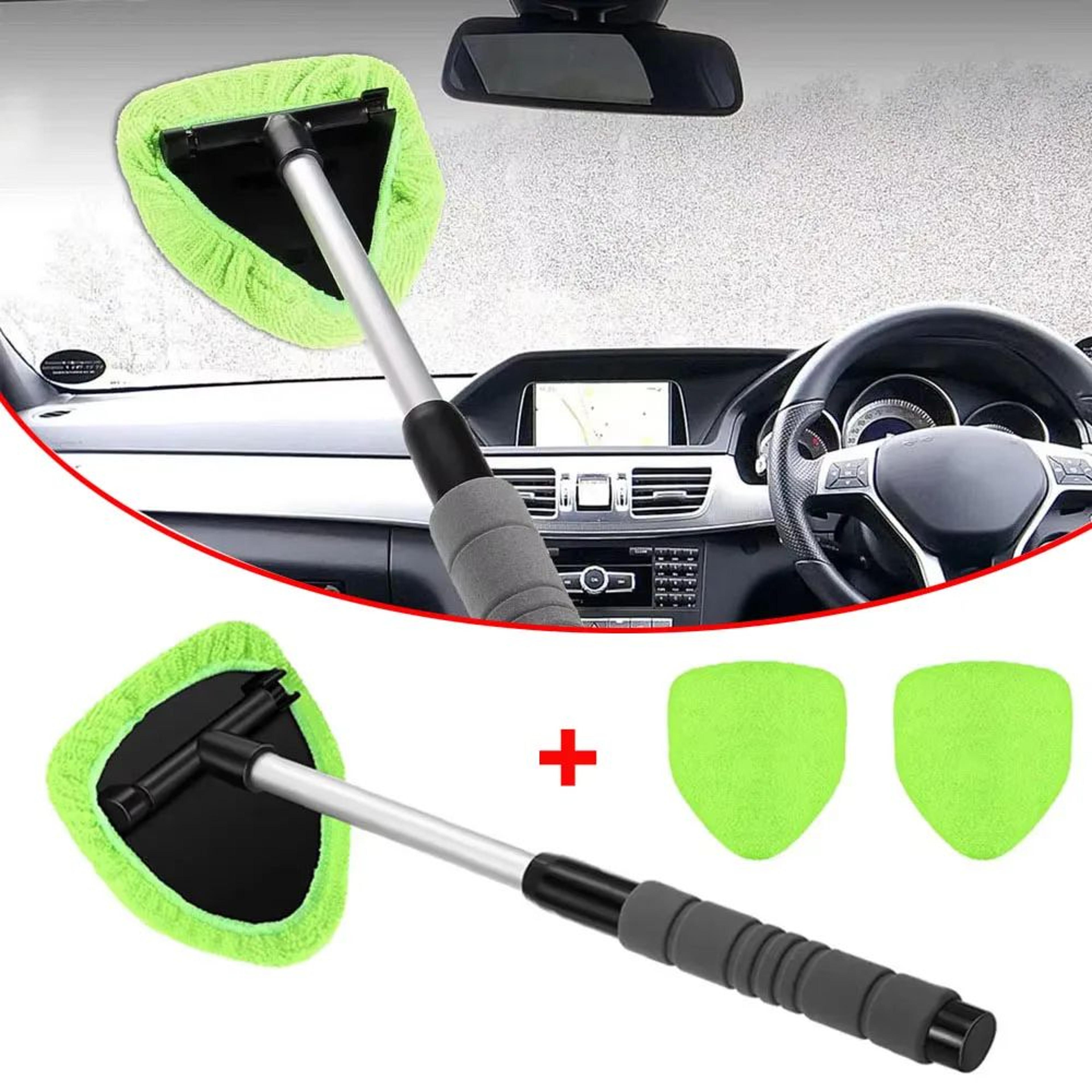 Telescopic Microfiber Car Window And Windshield Cleaning Brush Set For StreakFree Glass Care 0