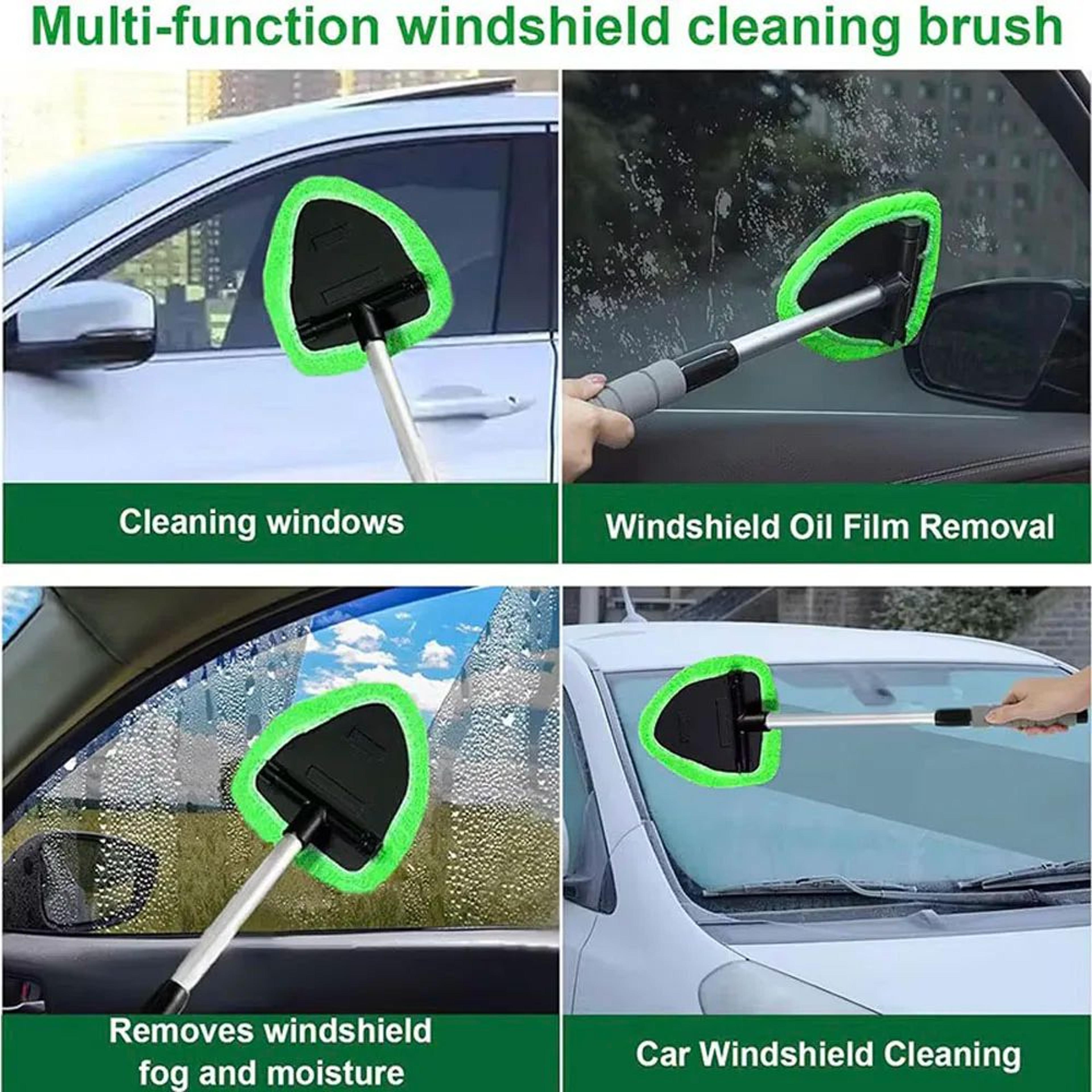 Telescopic Microfiber Car Window And Windshield Cleaning Brush Set For StreakFree Glass Care 4