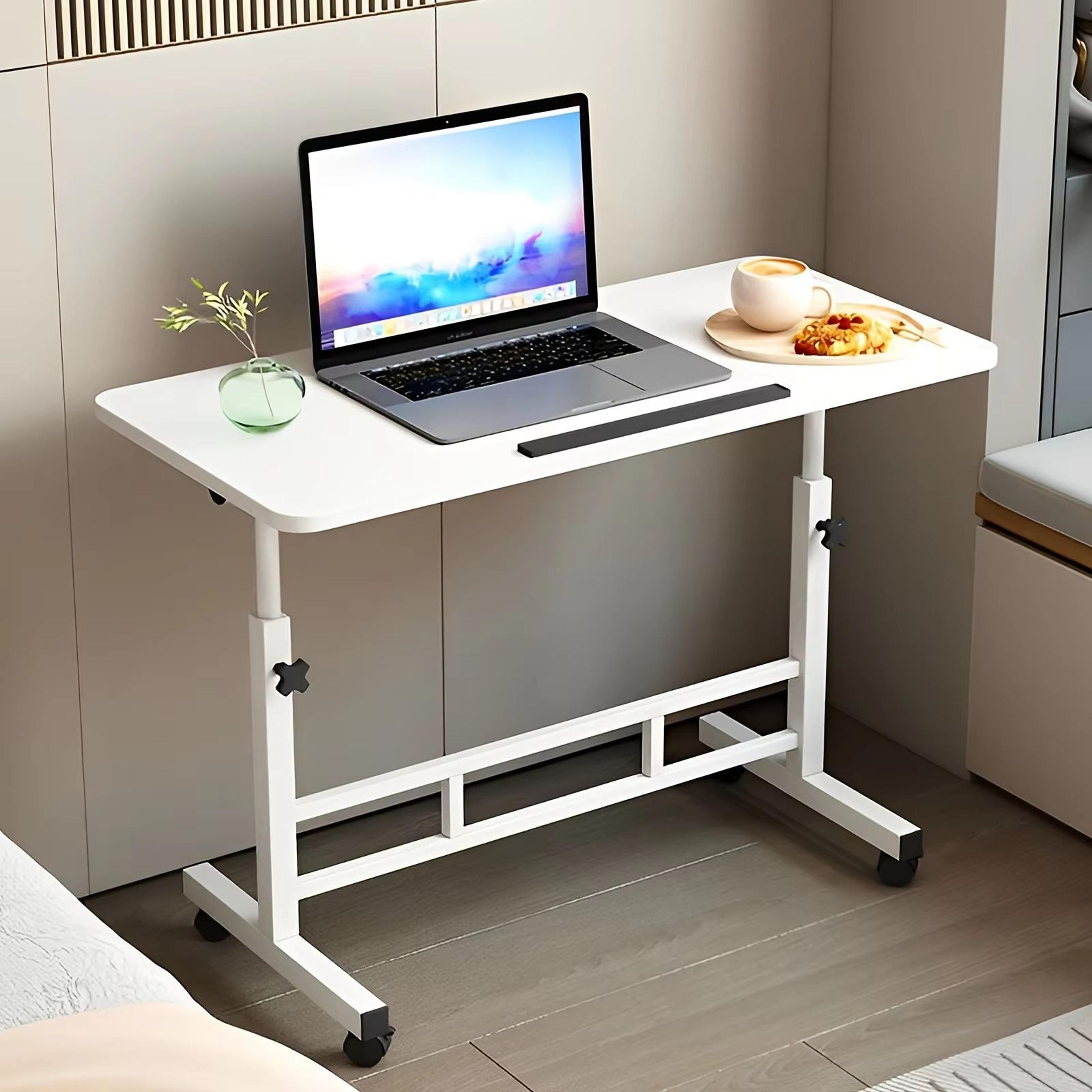 Adjustable Height Mobile Standing Computer Desk  Rolling SitStand Workstation For Home Office And S 6