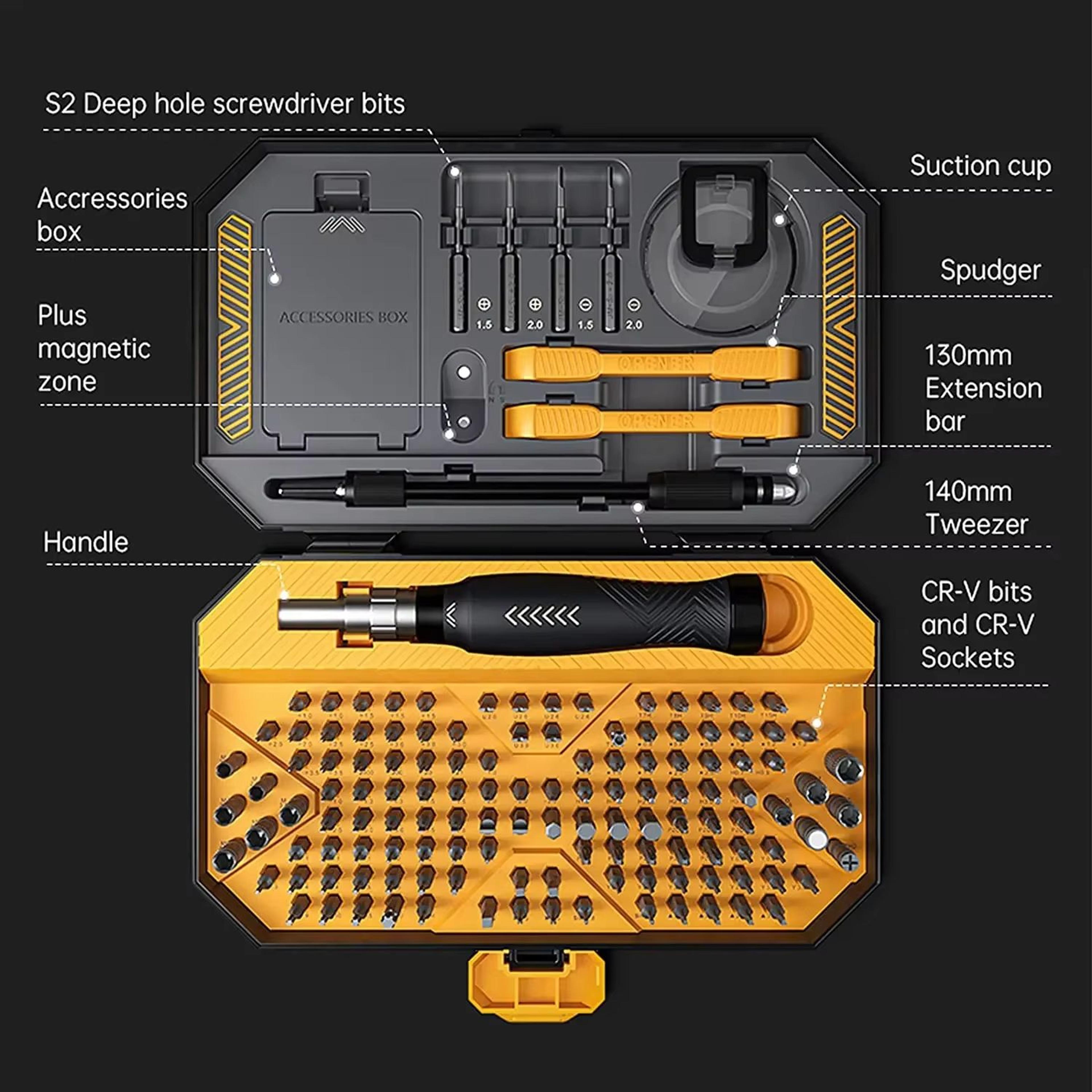145 In 1 Precision Screwdriver Set Professional Electronics Repair Tool Kit With Magnetic Driver An 1