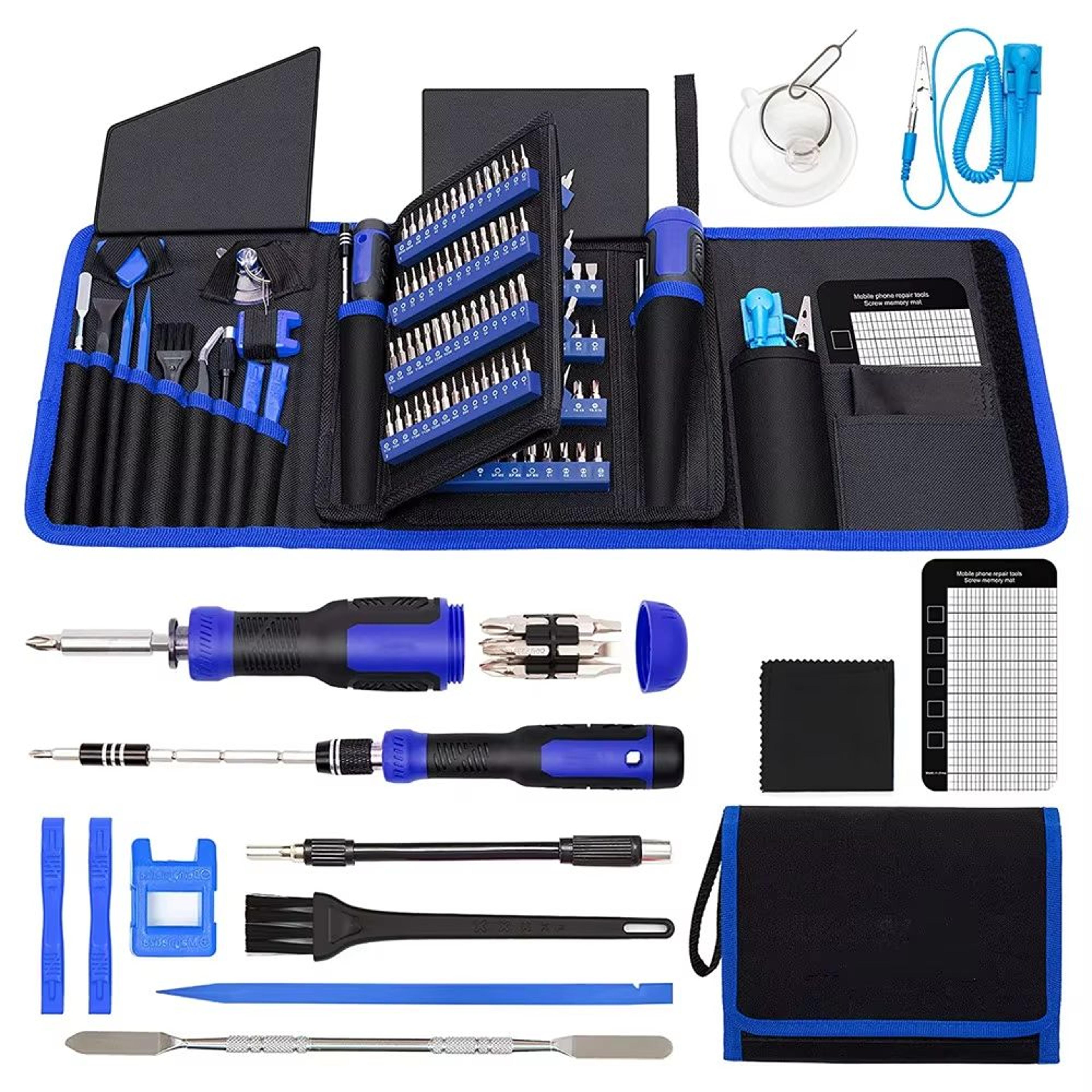 wozobuy 191-piece precision screwdriver set with 1/4in nut driver for electronics and home repairs