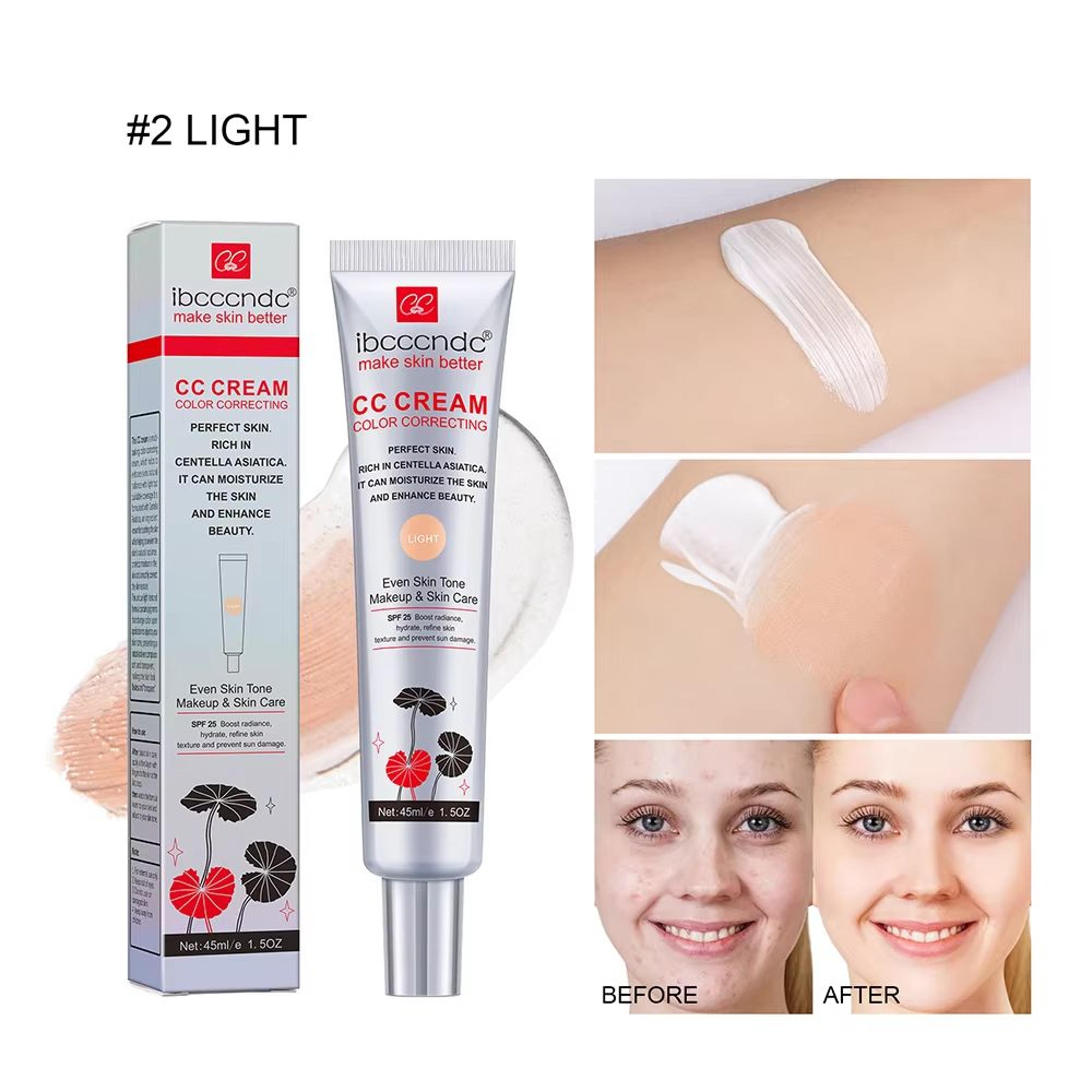 45 Ml Color Correcting CC Cream With Centella Asiatica  Natural Concealer  Whitening Liquid Foundat 7