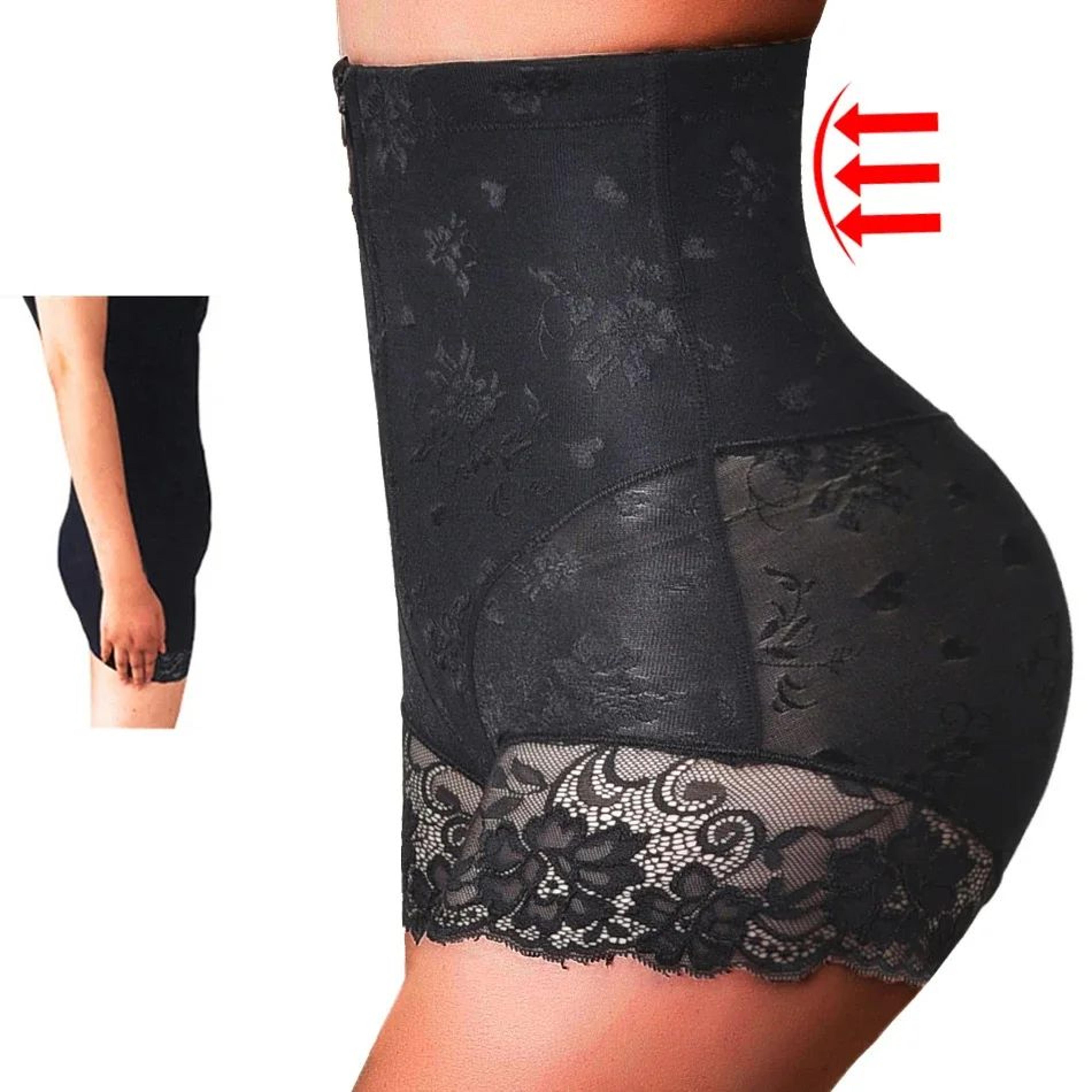 YBFDO Women High Waist Zipper Shaper Panties Tummy Control Waist Trainer Shorts 2