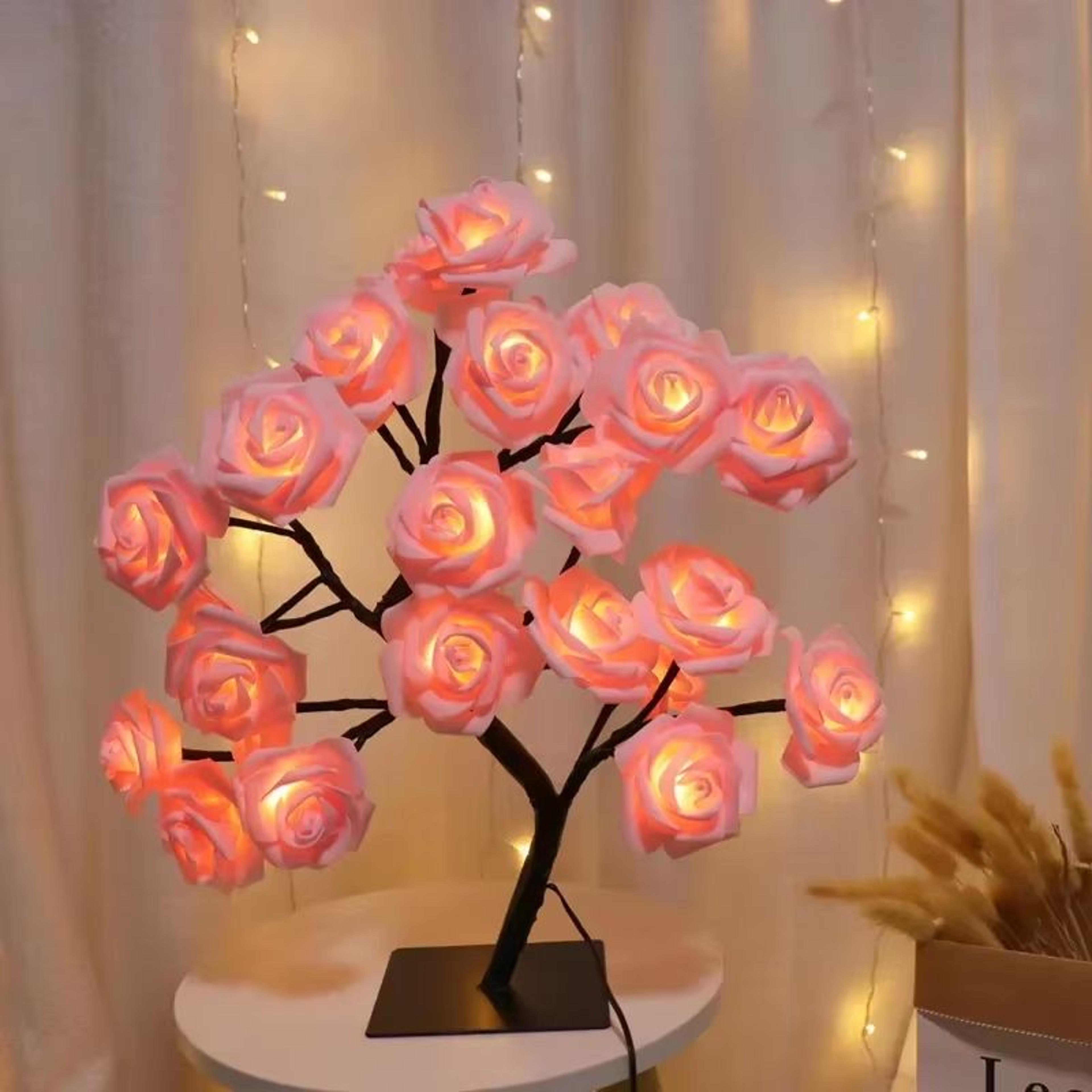 GlowBloom USB LED Rose Tree Table Lamp 1