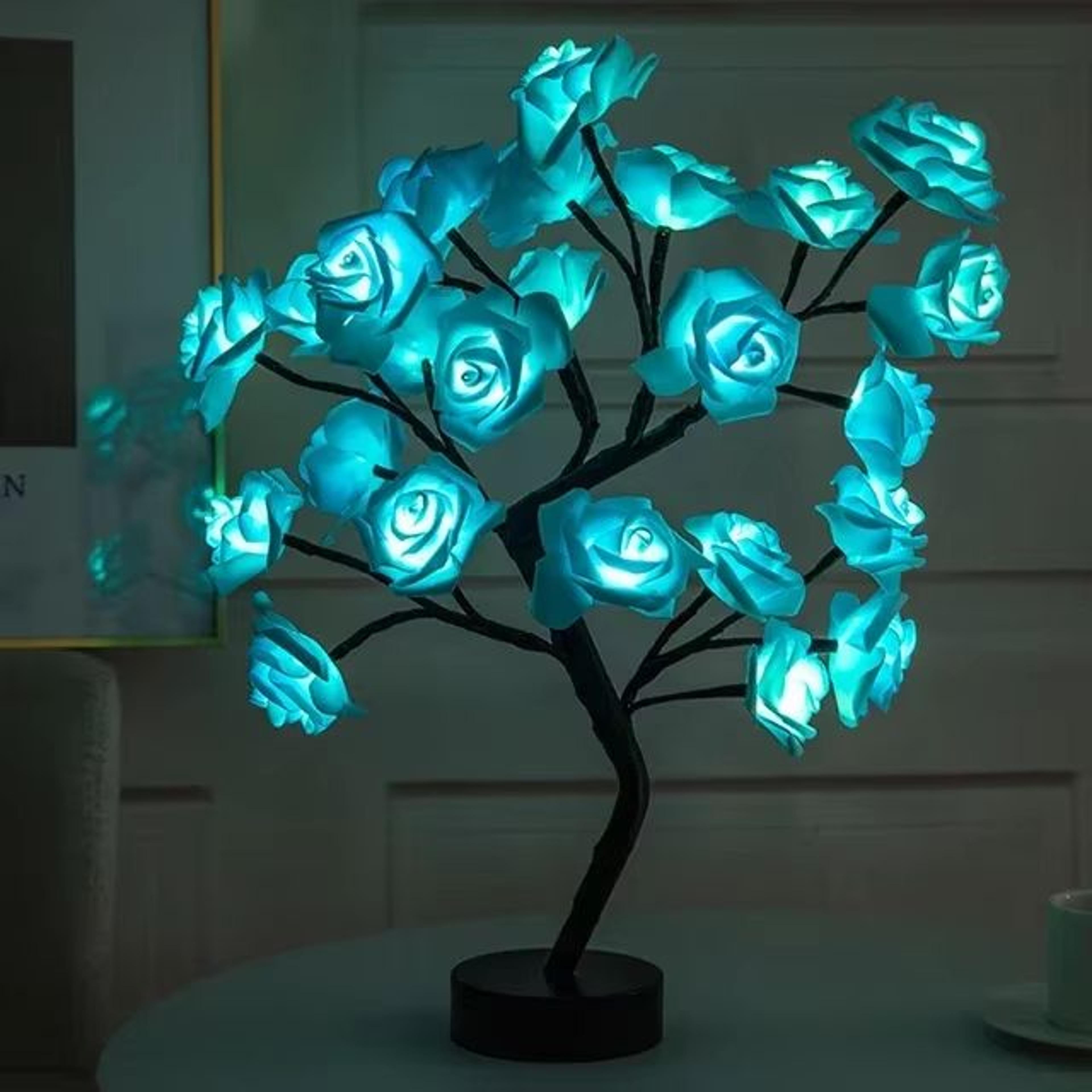 GlowBloom USB LED Rose Tree Table Lamp 2