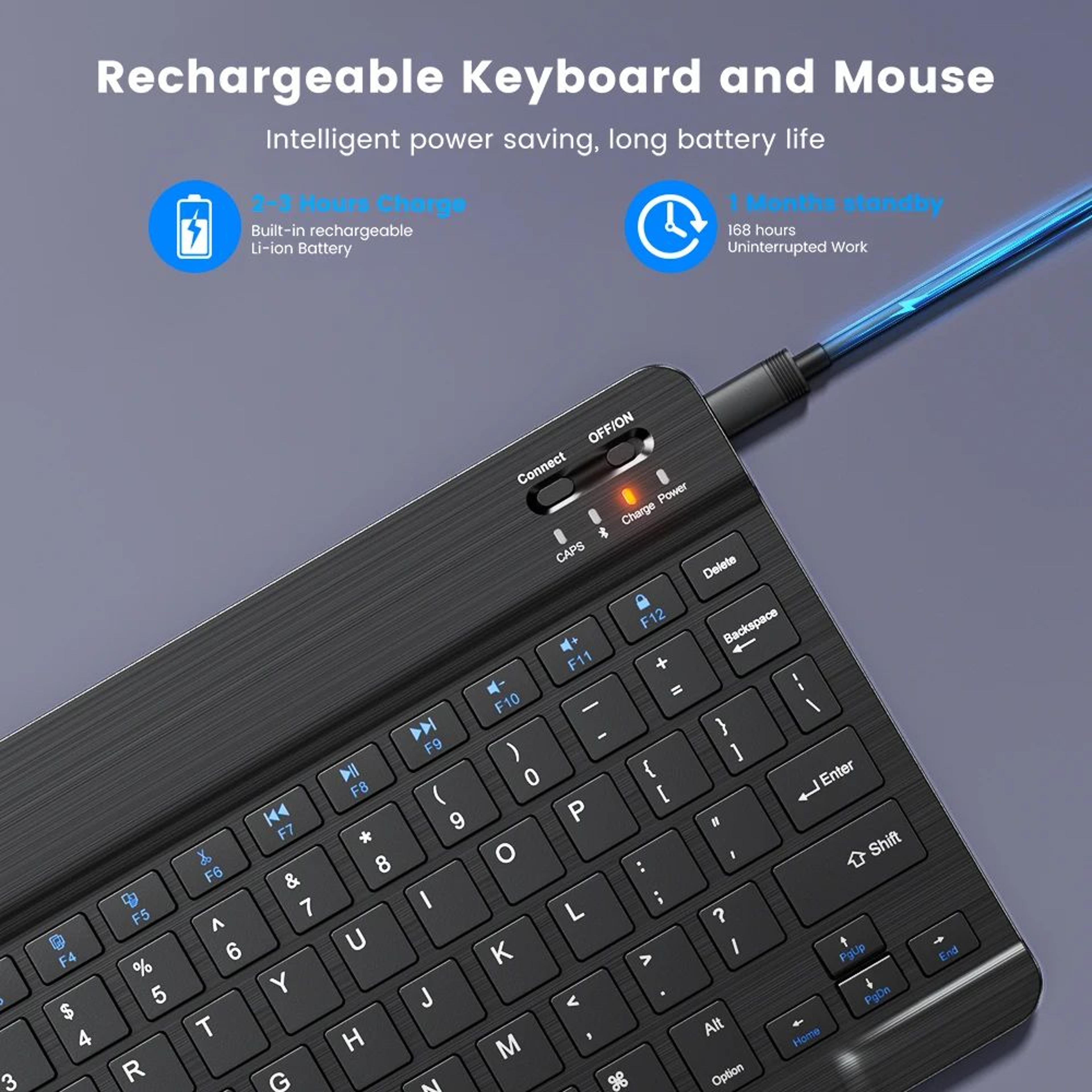 Mini Bluetooth Keyboard 78 Keys For IPad Tablets Android IOS And Windows 3