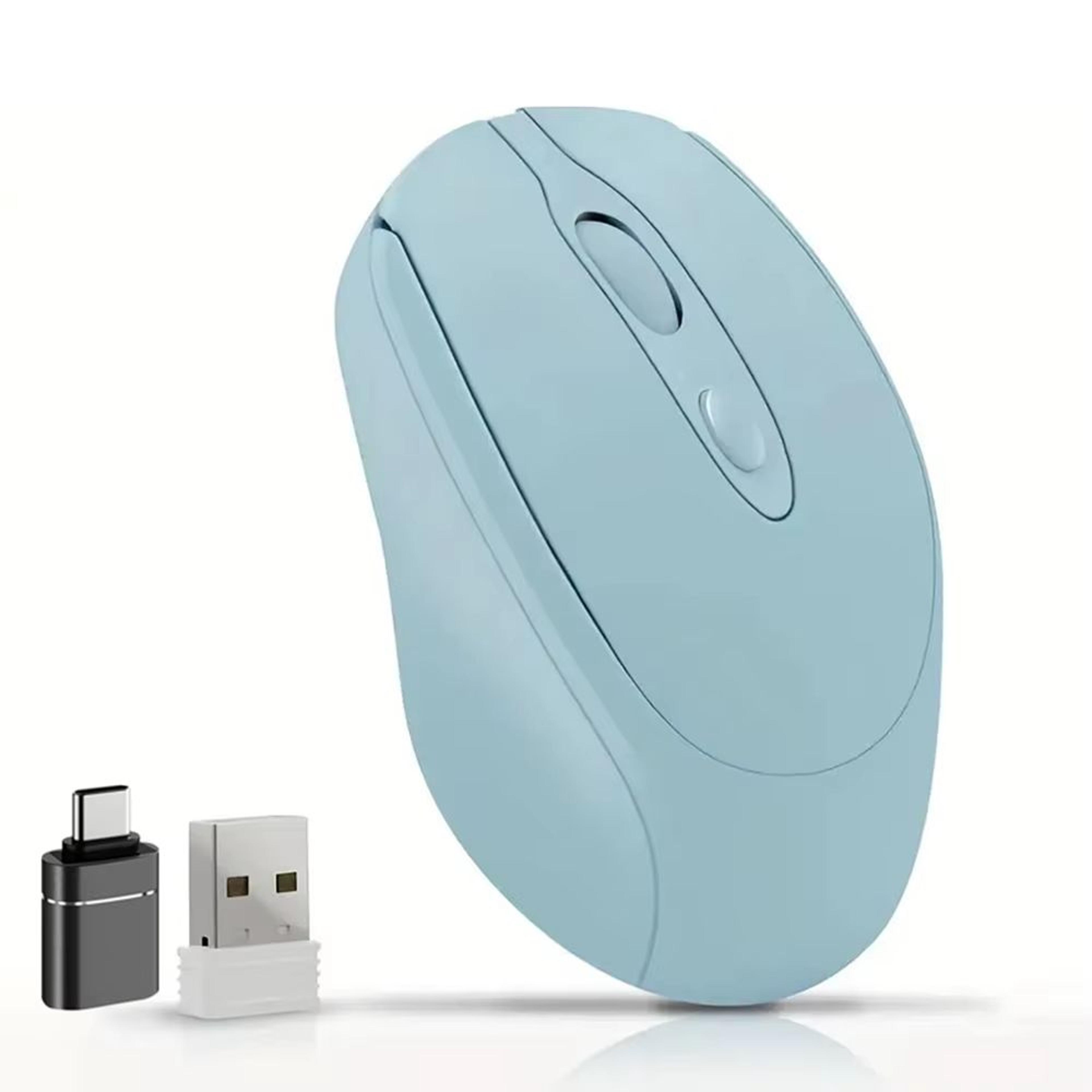 Dual Mode Wireless Mouse With Bluetooth And 24G USB Rechargeable Silent Click For PC MacBook Laptop 11