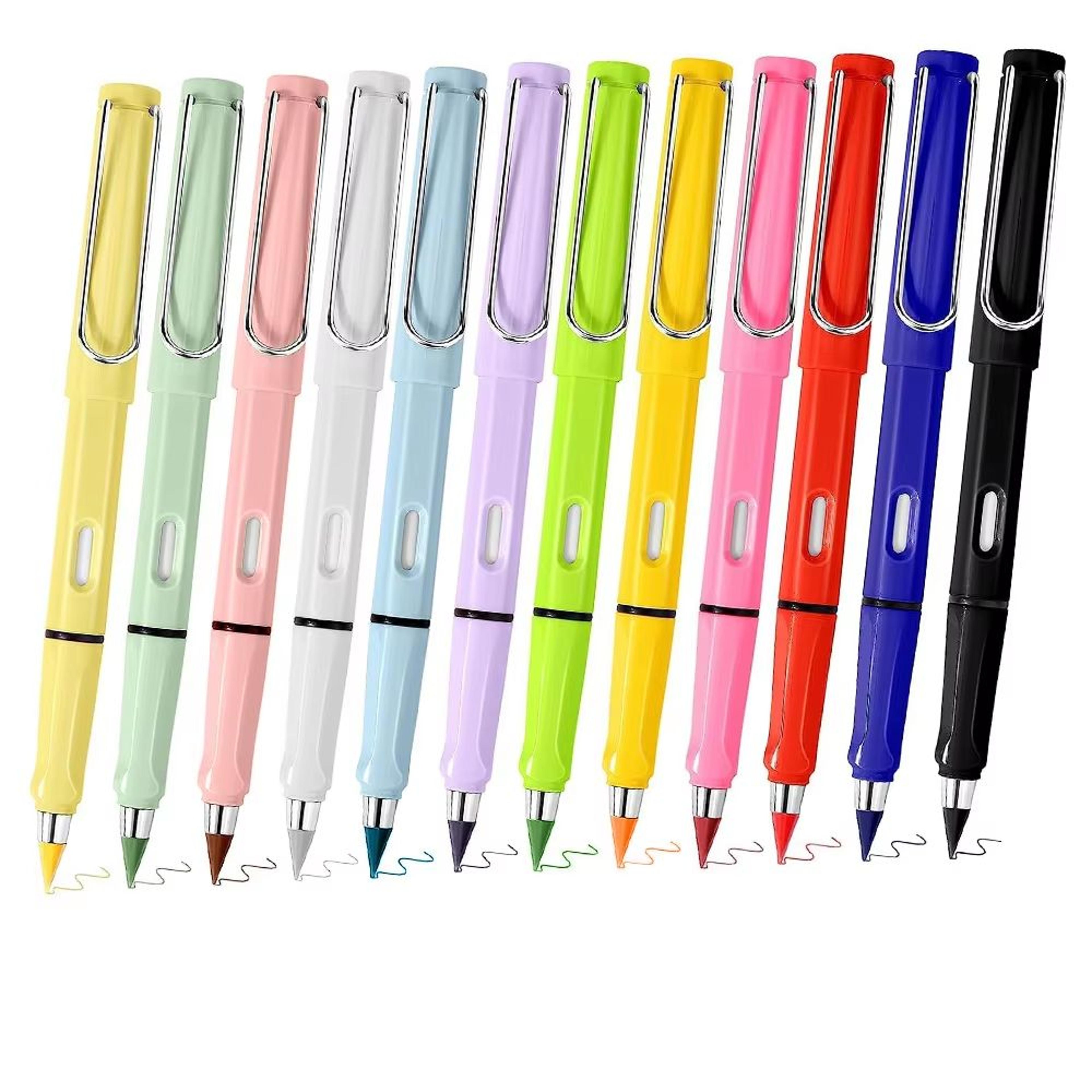 12pcs Color Eternal Pencils Replaceable Head Eco Friendly Magic Pencil Set For Students 6
